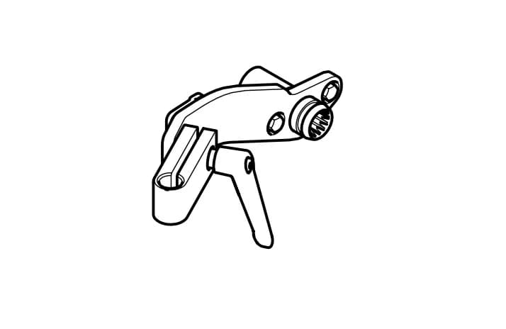 Midmark Knee Crutch Mounting Bracket Set, Field Installed - Brackets Mnt f/Knee Crutch - Image 1