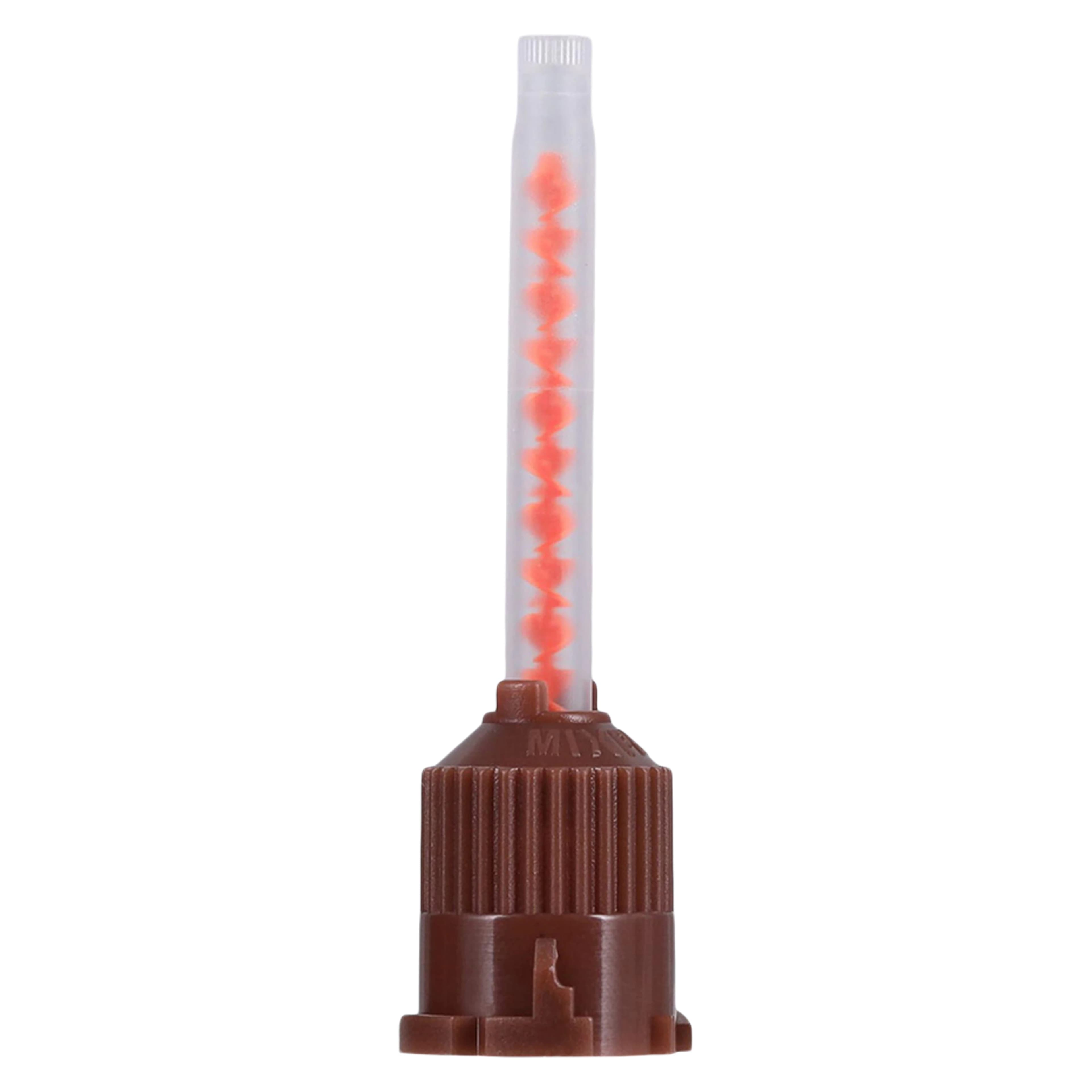 Kerr Maxcem Elite 4:1 Automix Tips, Wide, Brown/Orange, 8/Pkg, 33879 - 4:1 Automix Tips, 8/Box, Wide, 33879 - Image 1