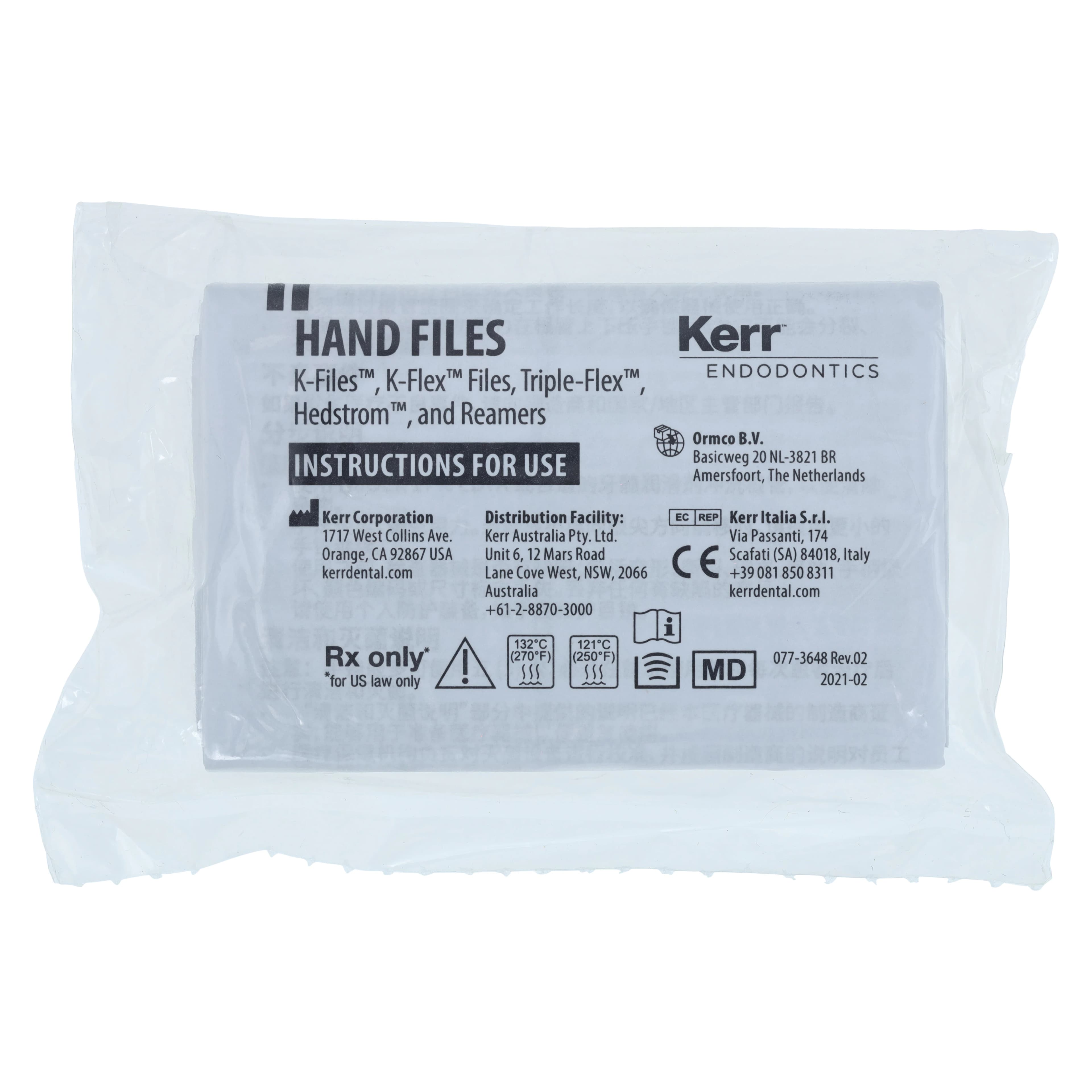 Kerr K-Files 21mm Stainless Steel Assorted #45-80, 6/Box, 821-8121 thumbnail 2