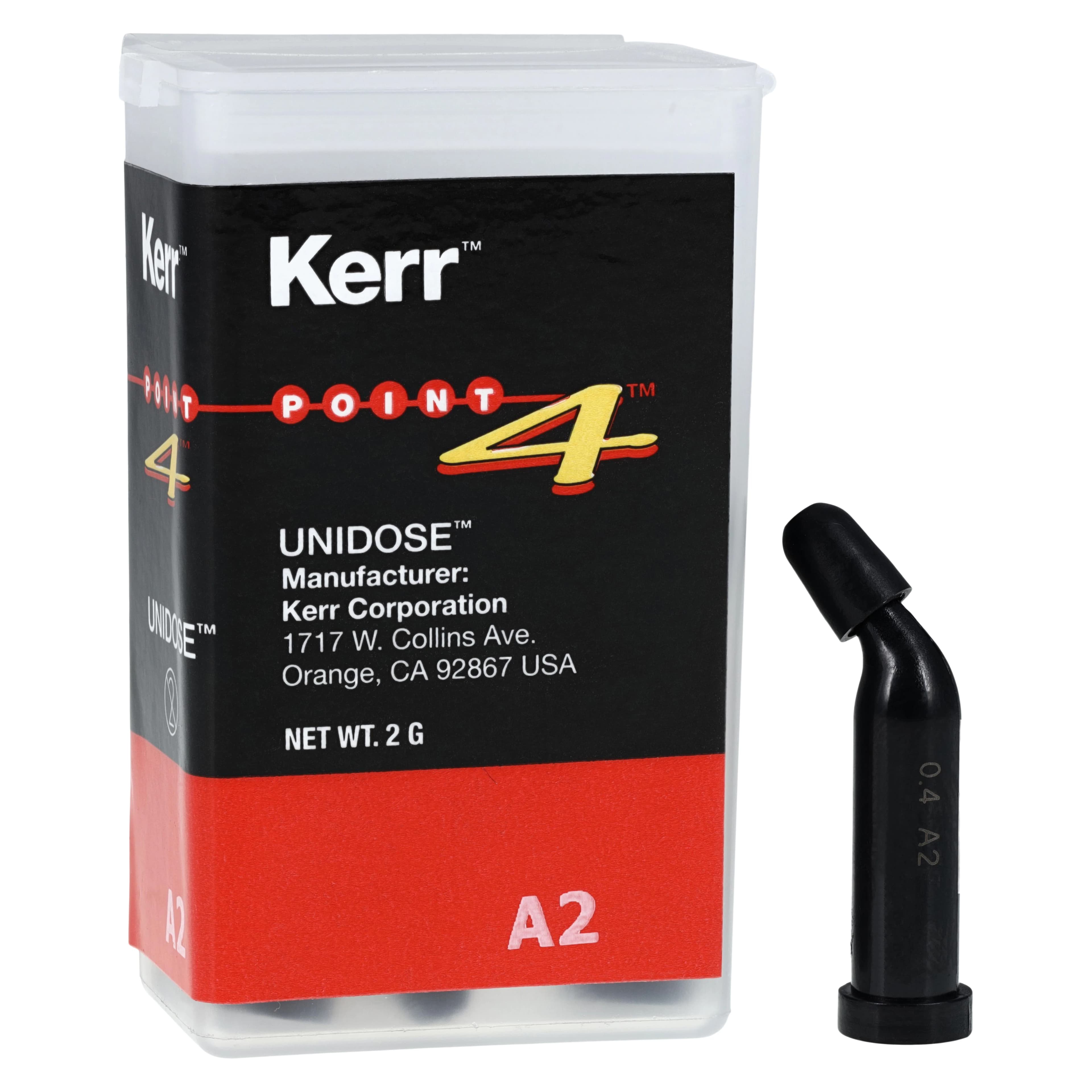 Kerr Point 4 Optimized Particle Composite Unidose Refill, A2 Body, 0.2 g, 20/Pack, #29899 - Point 4 A2 0.2g Unidose Refill Pack of 20 - Image 1