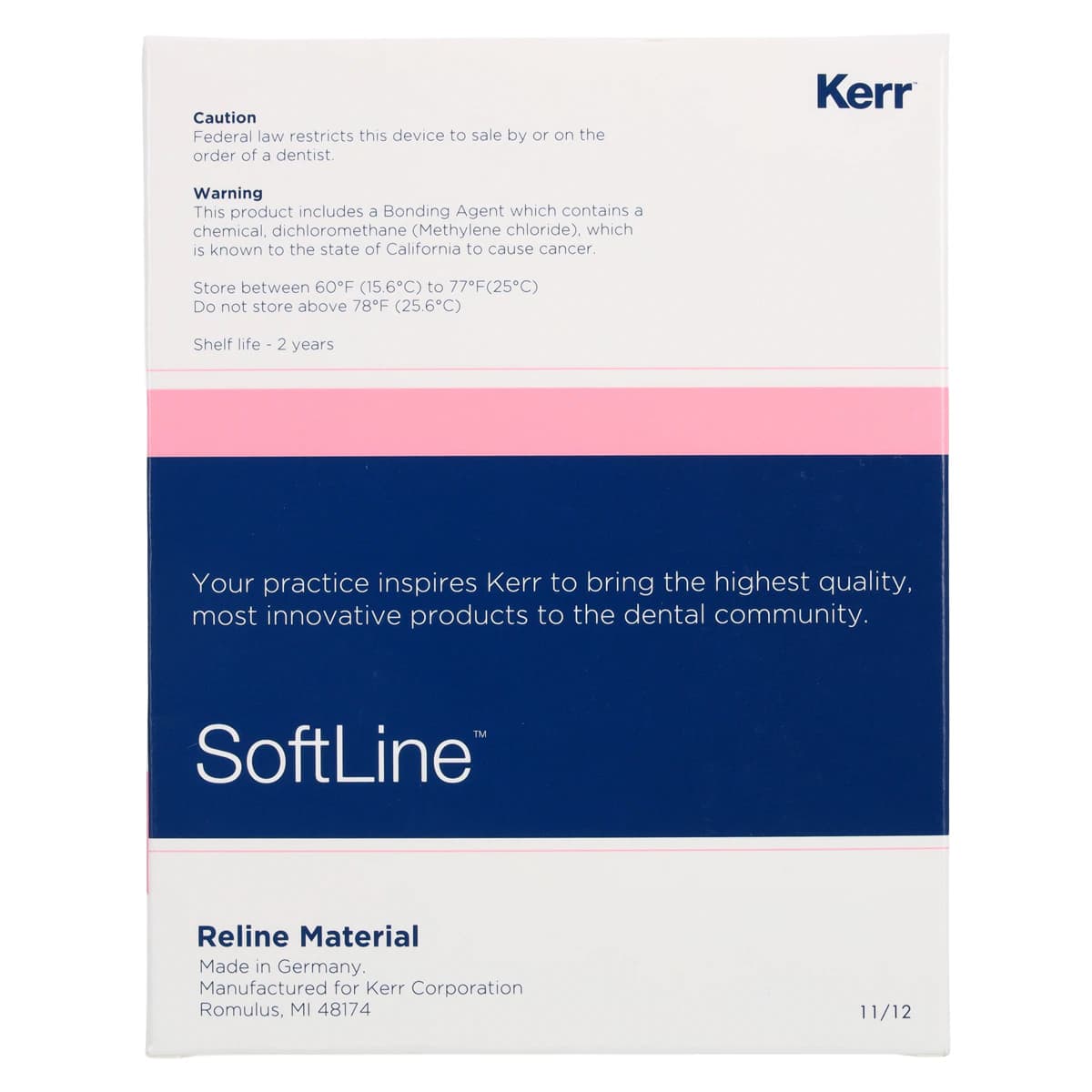 Kerr SoftLine Chairside Silicone Soft Reline Material Refill, Clear Pink, 50 mL Cartridge Kit, #32236 thumbnail 8