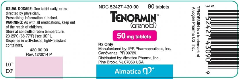 Tenormin (Atenolol) Tablets 25 mg, 90 Tablets per Bottle - Tenormin Tablets - Image 1