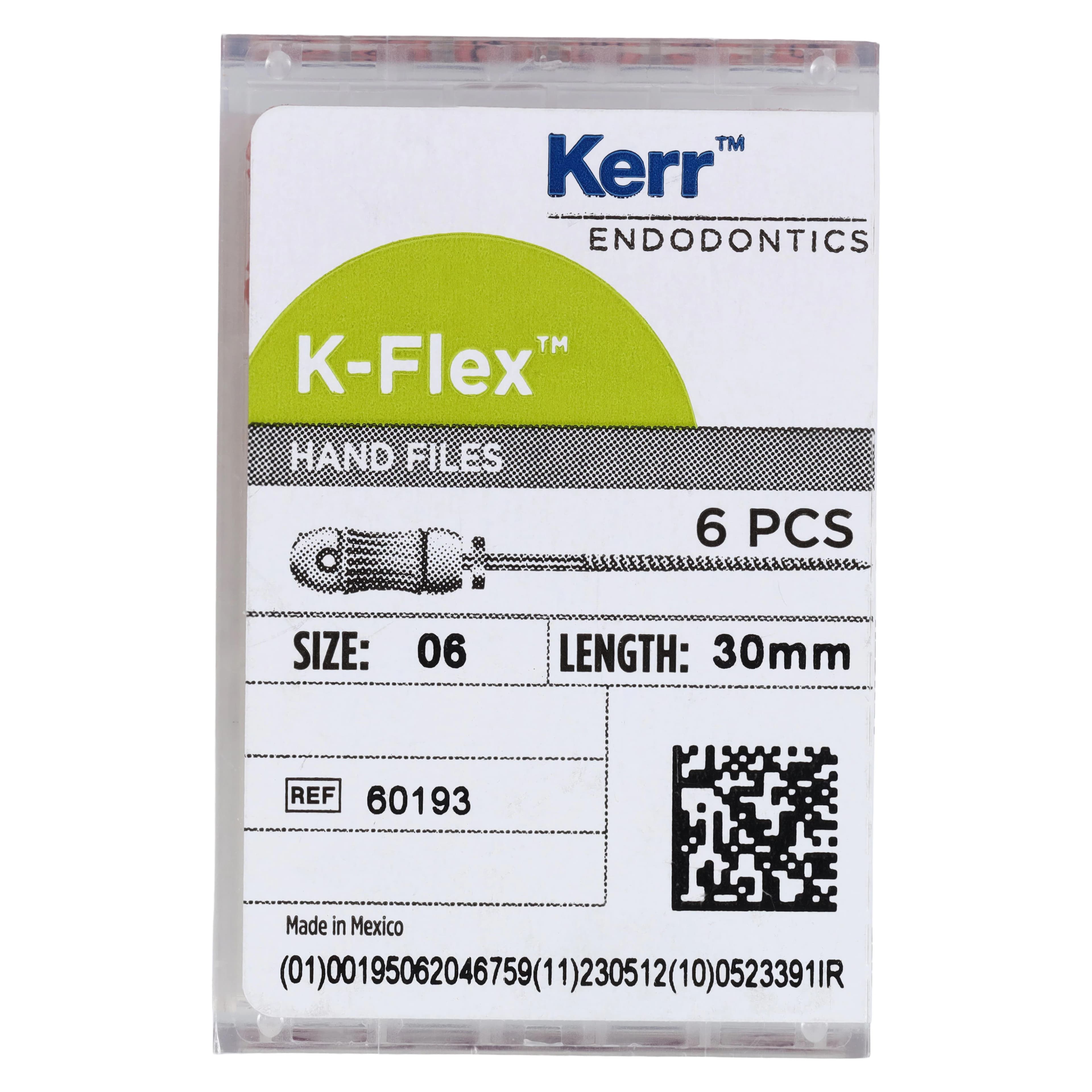 Kerr K-Flex Files, Size #06, 30mm, Stainless Steel, Pink, 6/Box, 60193 thumbnail 5