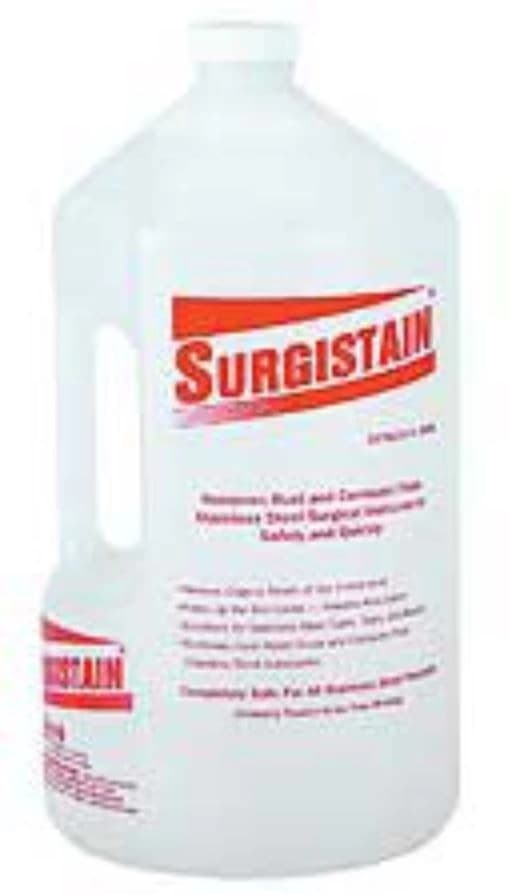 Surgistain Instrument Cleaner, 1 Gallon (3.78 L) Bottle, 4/Case - Cleaner Instrument Surgistain - Image 1