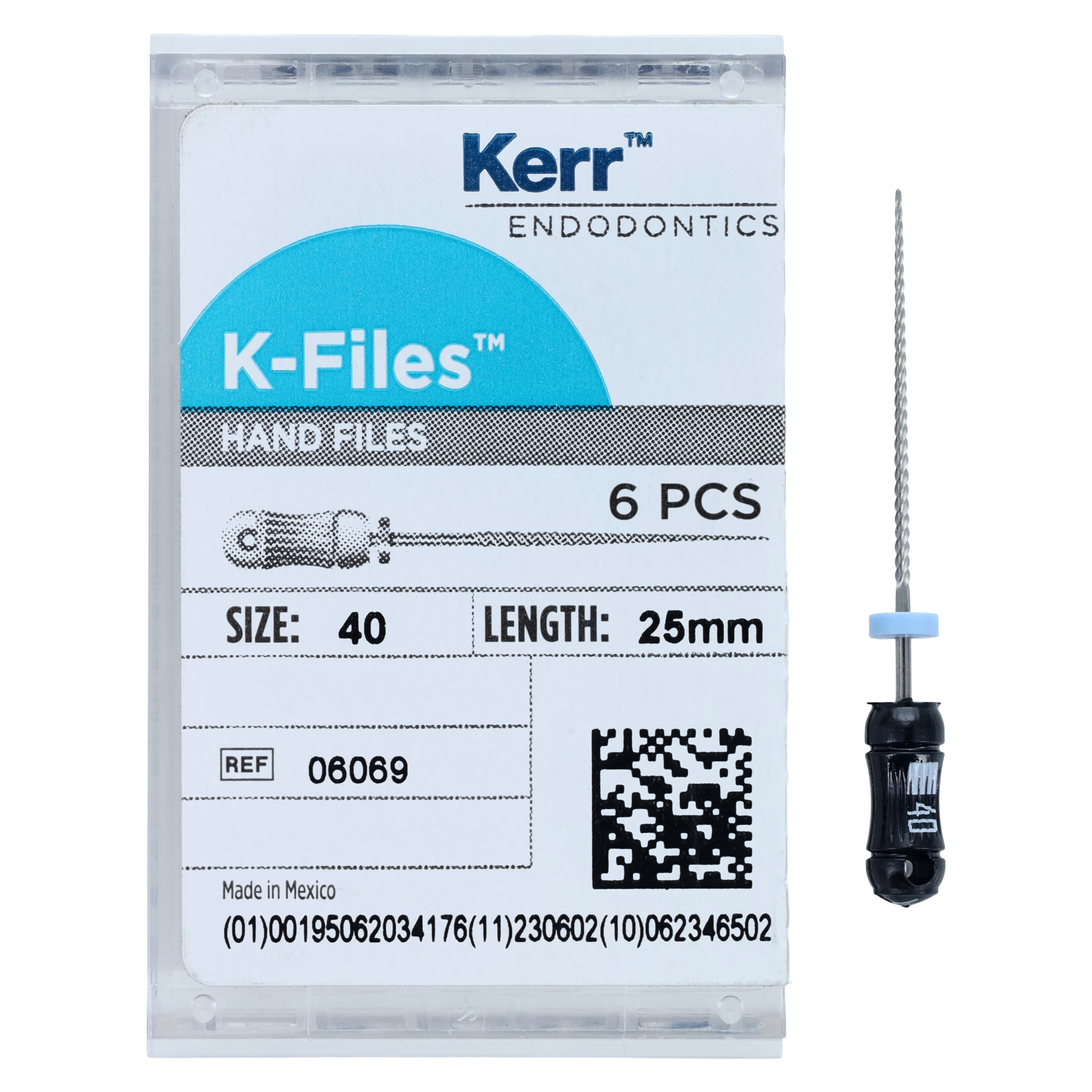 SybronEndo K-Files Stainless Steel 25mm #40 (Black, 6/Bx, 06069) thumbnail 4
