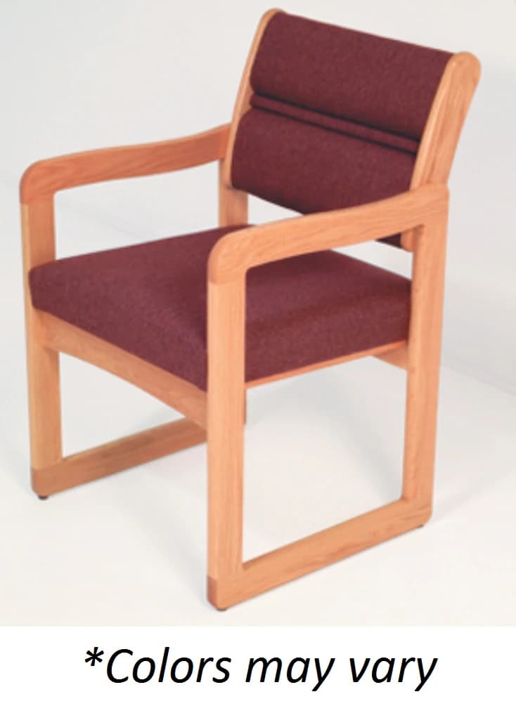 Wooden Mallet Dakota Wave Valley Guest Chair, Blue - Chair Guest Dakota Wave - Image 1