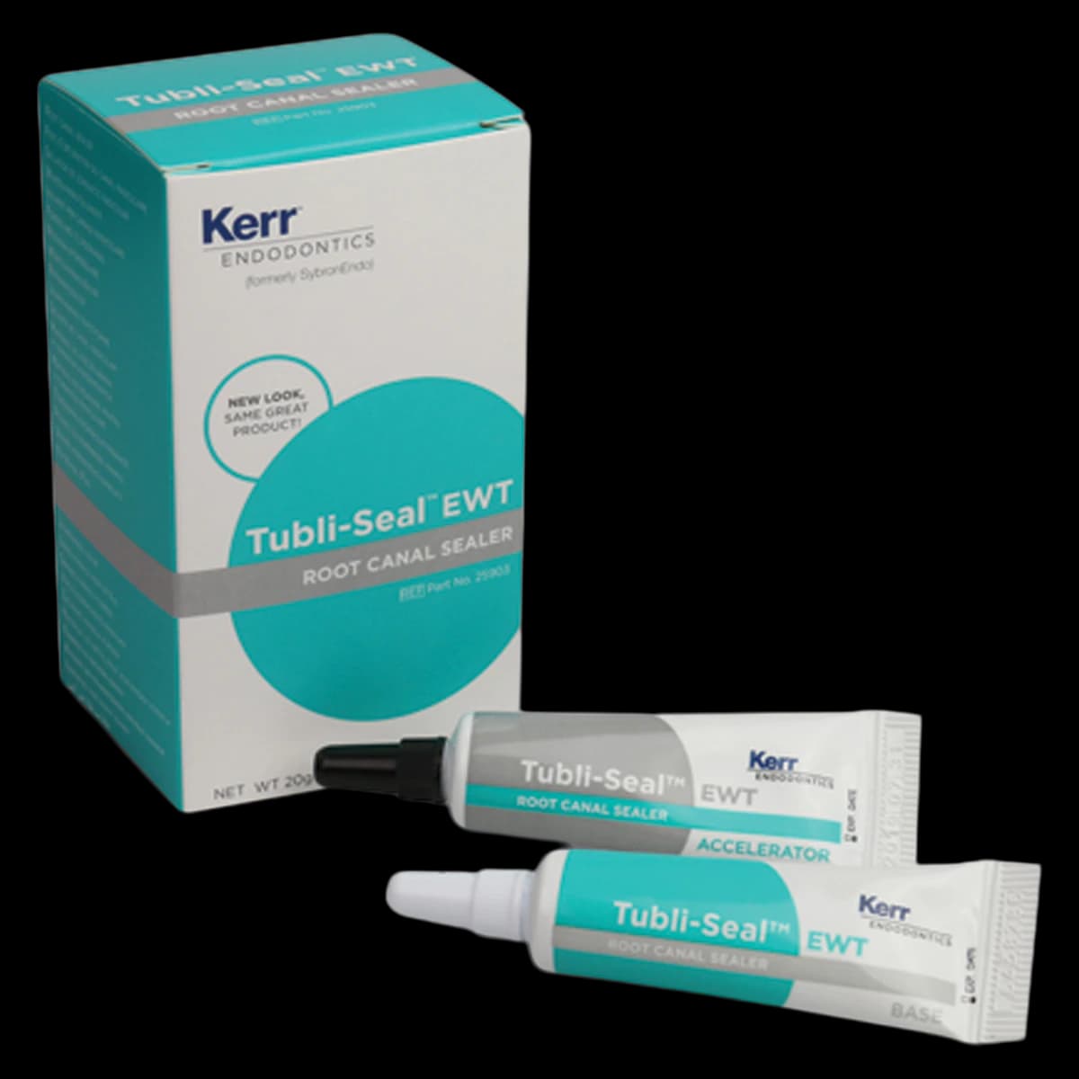 Kerr Tubli-Seal EWT Root Canal Sealer Kit, Extended Working Time, Paste/Paste Zinc Oxide Eugenol, 15 g Base & 5 g Accelerator, 1 Kit, 25903 - Sybron Tubli-Seal Root Canal Sealer, EWT Kit, 1/Pk, 25903 - Image 1