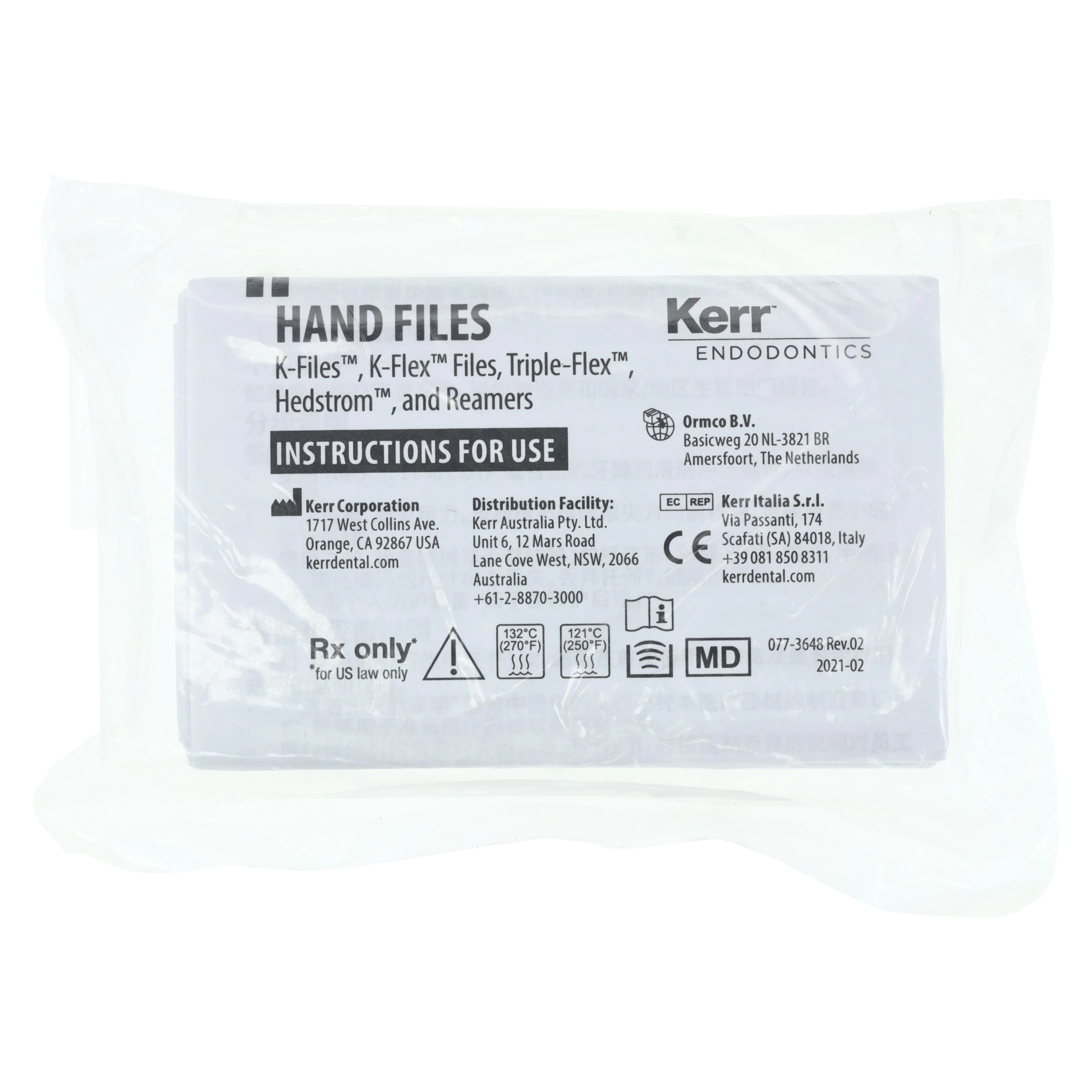 Kerr Triple-Flex Stainless Steel Endodontic Hand Files, Size #20 (Yellow), 30mm Length, 0.02 Taper, 6/Box, 25962 thumbnail 2