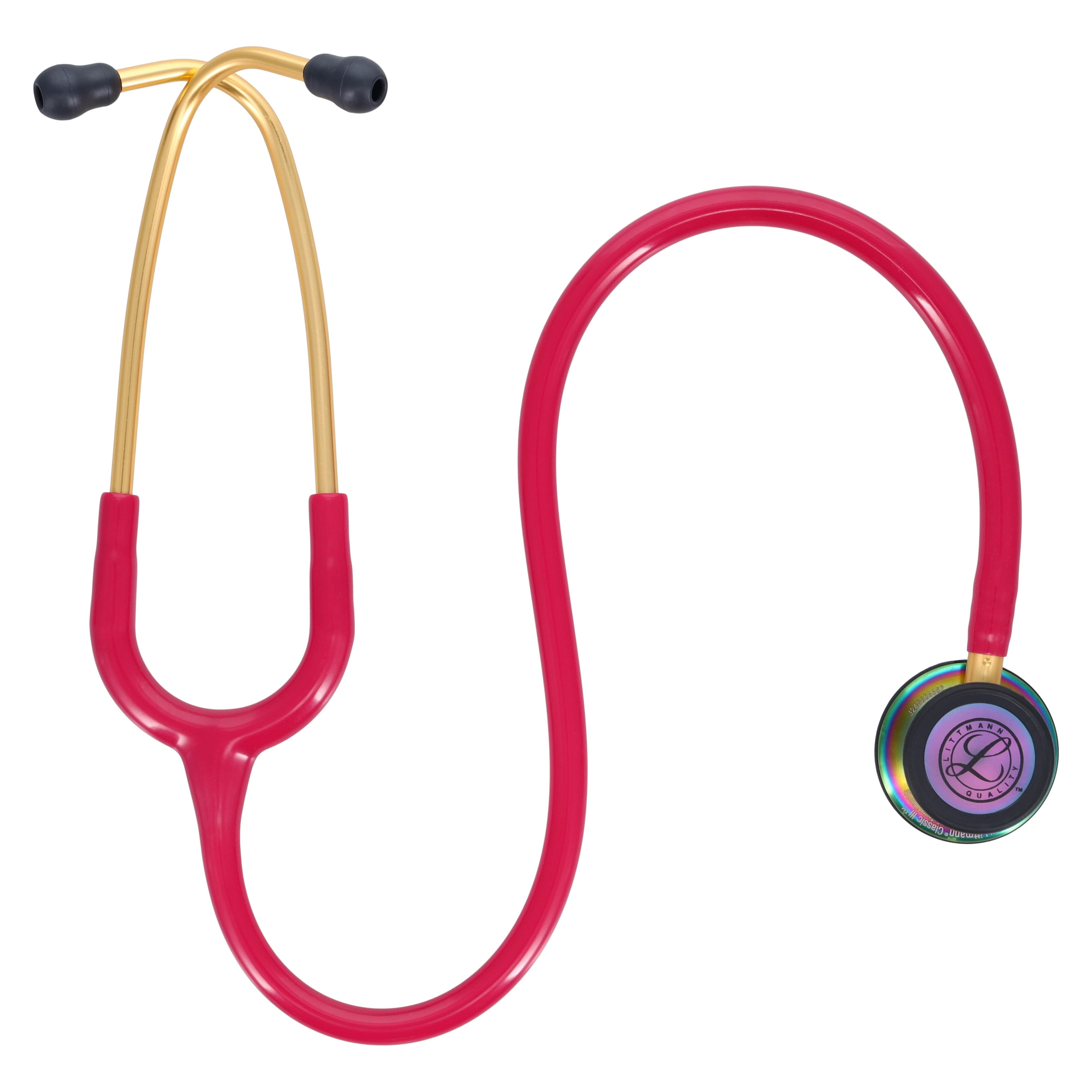 3M Littmann Classic III Stethoscope, Adult/Pediatric, Rainbow Raspberry, Single Lumen Tubing, 1 Each thumbnail 2