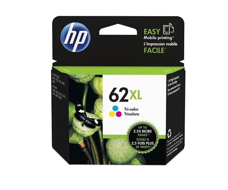 HP 62XL High-Yield Tri-Color Ink Cartridge, C2P07AN#140 - Cartridge Ink HP62XL HighYield - Image 1