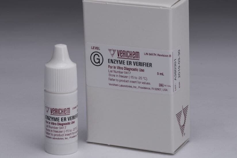 Verichem Enzyme ER Level G Strep A Verifier for AU Chemistry AST, 5 mL - Enzyme ER Verifier Level G - Image 1