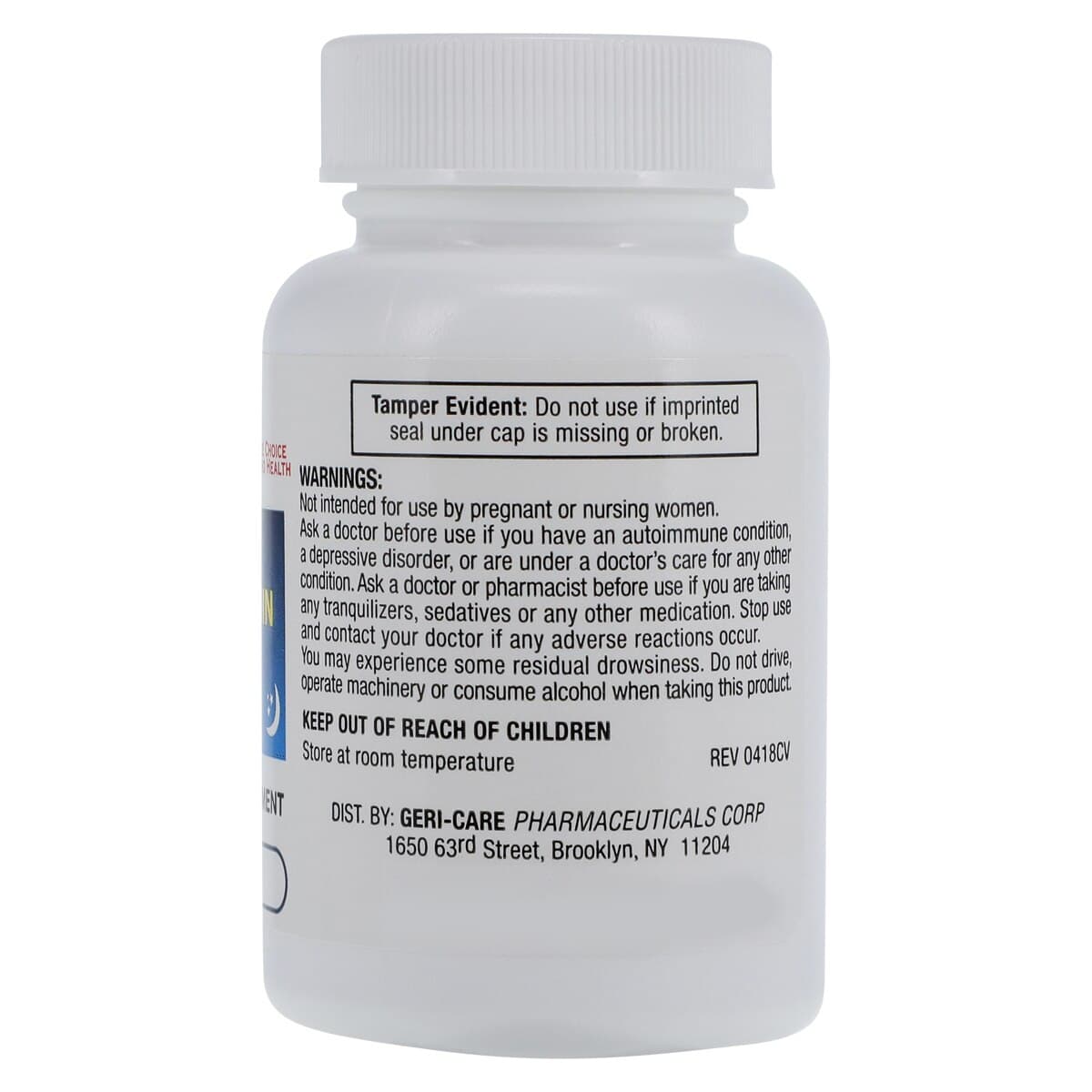 Geri-Care Melatonin Supplement Tablets, 3 mg, 60 Count Bottle thumbnail 2