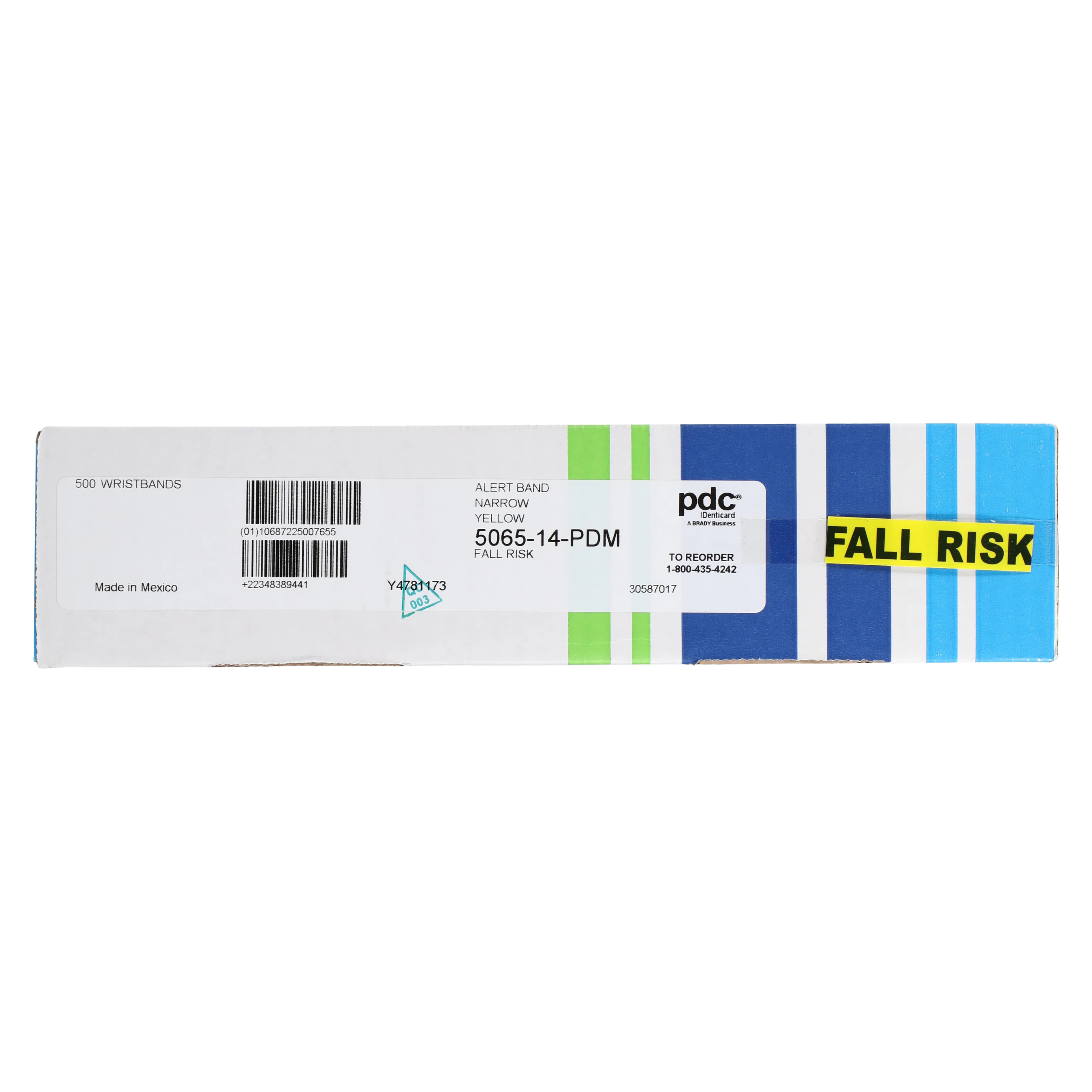 Sentry SuperBand Alert Wristband, Fall Risk, Pre-Printed, Polyester, Yellow, 10" Size, Adult/Pediatric, Disposable, 500/Box thumbnail 3