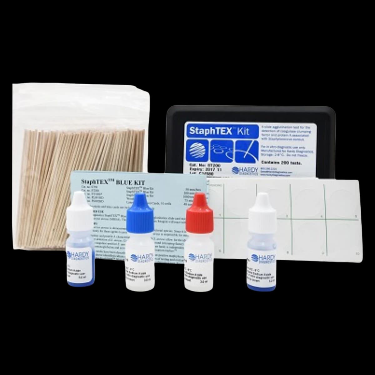 StaphTEX Staphylococcus Aureus Latex Agglutination Test, Blue, 200 Tests/Kit, Hardy Diagnostics - StaphTEX Latex Test Blue - Image 1