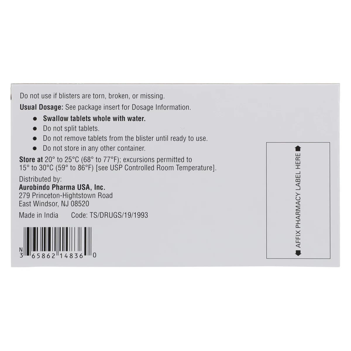 Sumatriptan Tablets, 100mg, Unit Dose, 9/Package thumbnail 5