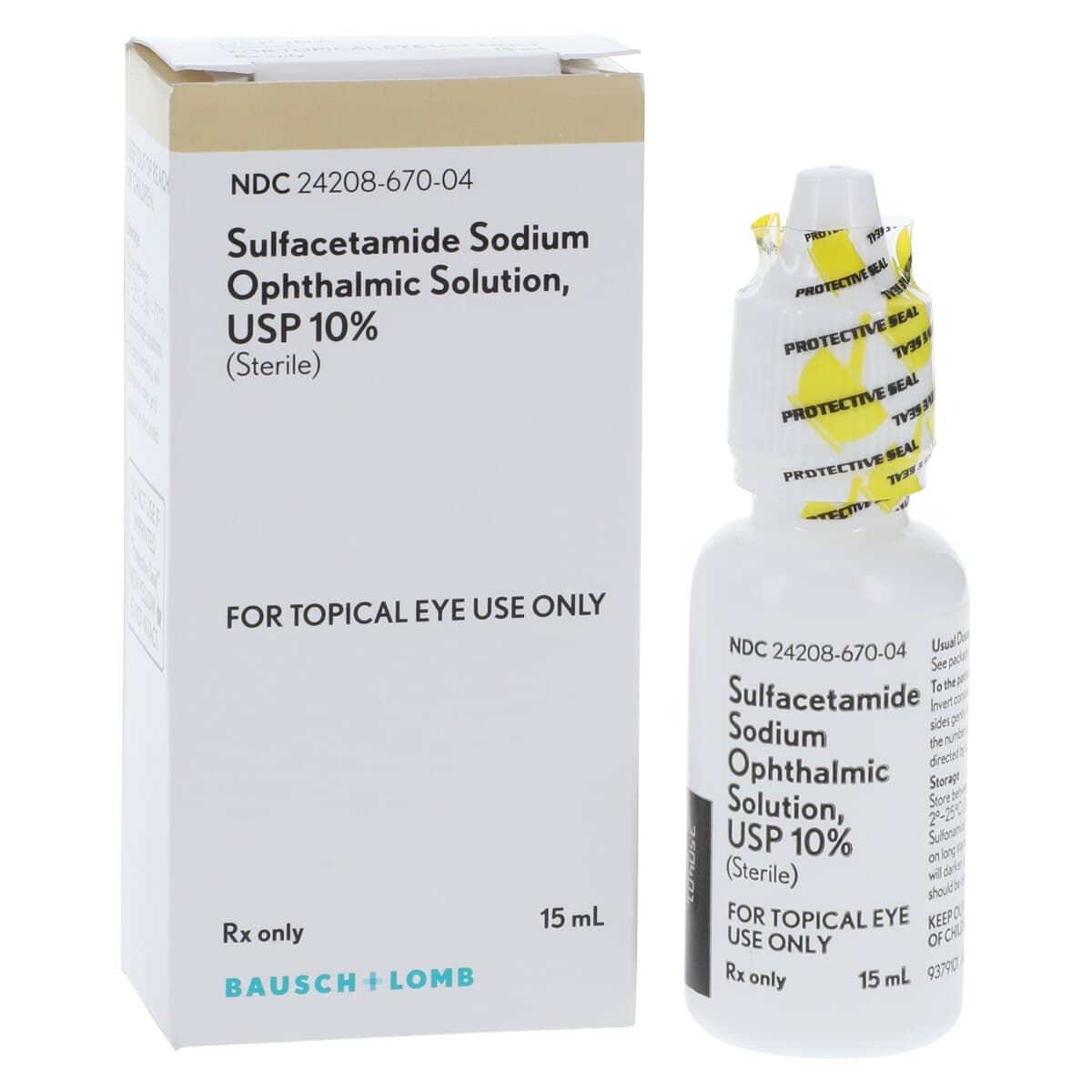 Sulfacetamide Ophthalmic Solution 10%, 15 mL Bottle, Bausch thumbnail 2