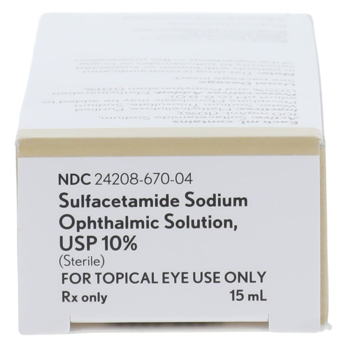 Sulfacetamide Ophthalmic Solution 10%, 15 mL Bottle, Bausch thumbnail 7