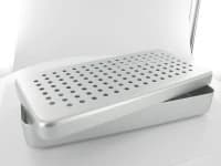 Healthmark Microprotect Sterilizing & Disinfecting Tray, Empty, Silver - Tray SterilizingMicprtct Empty - Image 1