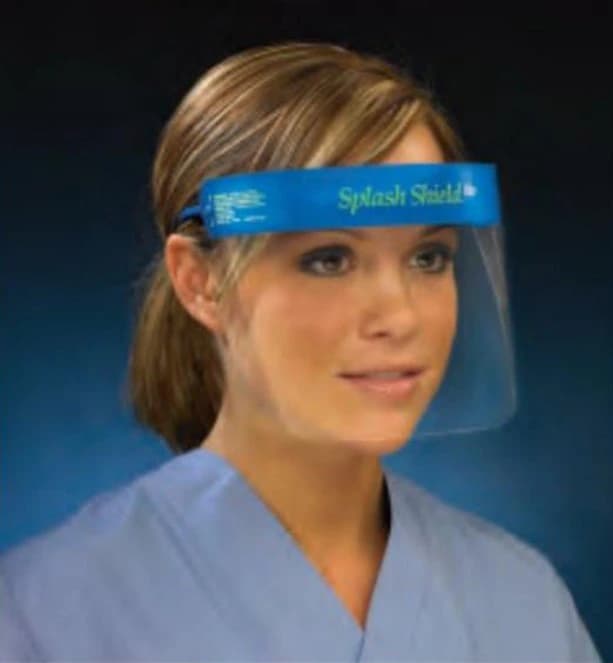 Splash Shield Disposable Clear Long Face Shield, 200/Case - Faceshield Long - Image 1