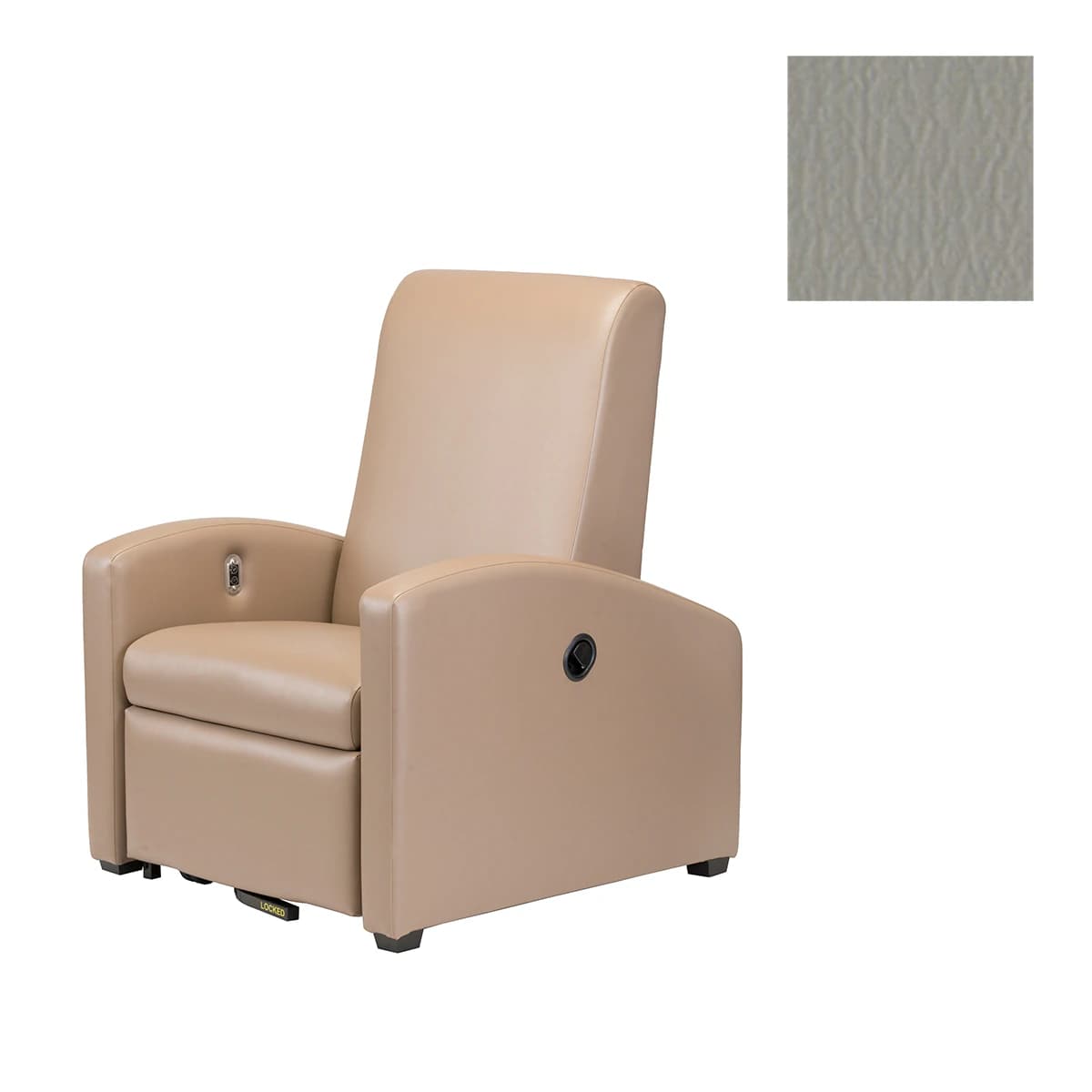 Winco Augustine Treatment Recliner, Steel Frame, 500 lb Capacity, Gray - Recliner Treatment Augustine - Image 1