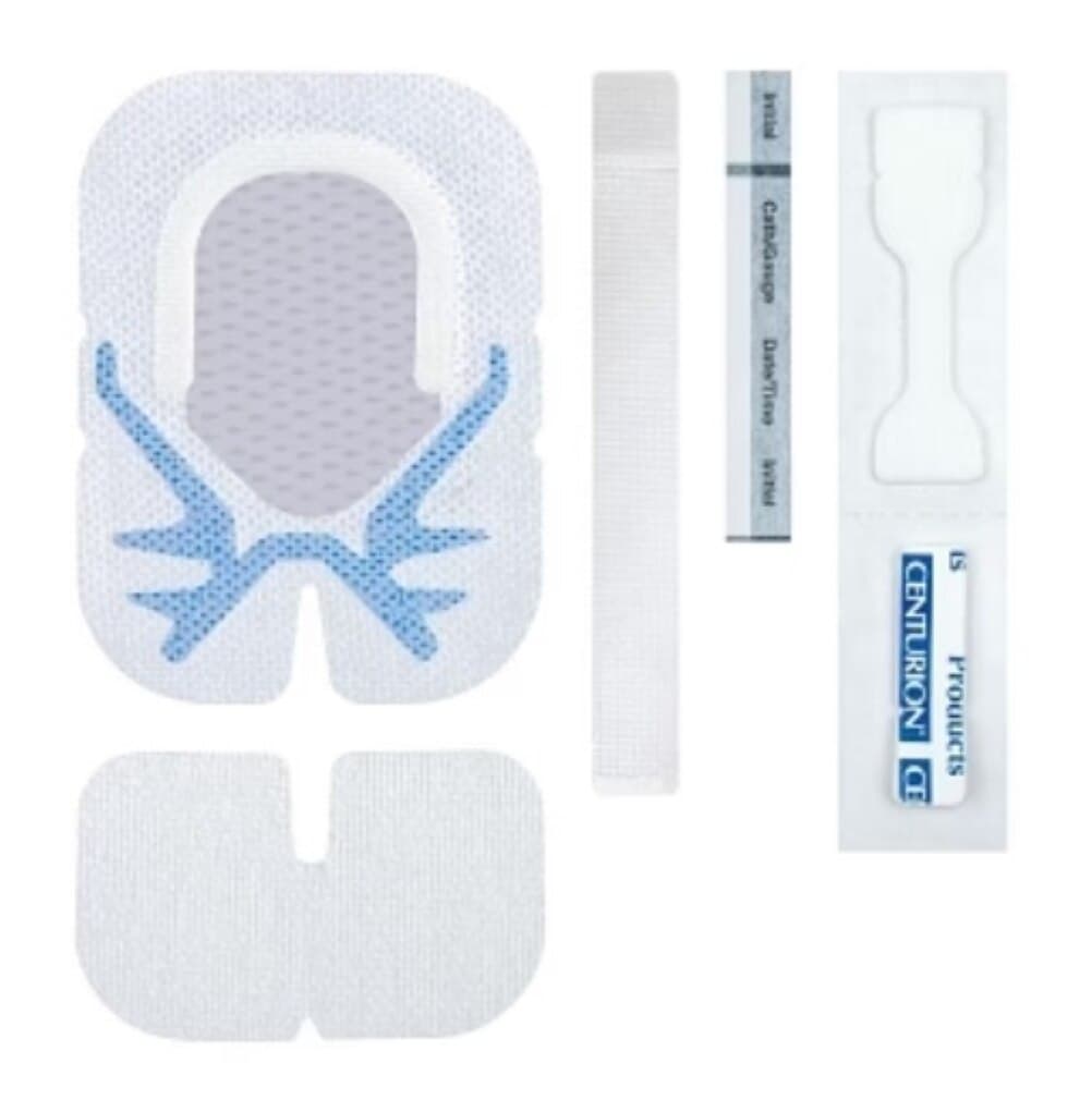 Medline SorbaView Shield Plus Fabric/Film IV Dressing, 2.625 x 3.5625 in, Sterile, White/Clear with Absorbent Pad - SorbaView Shield Periphr Dsg - Image 1