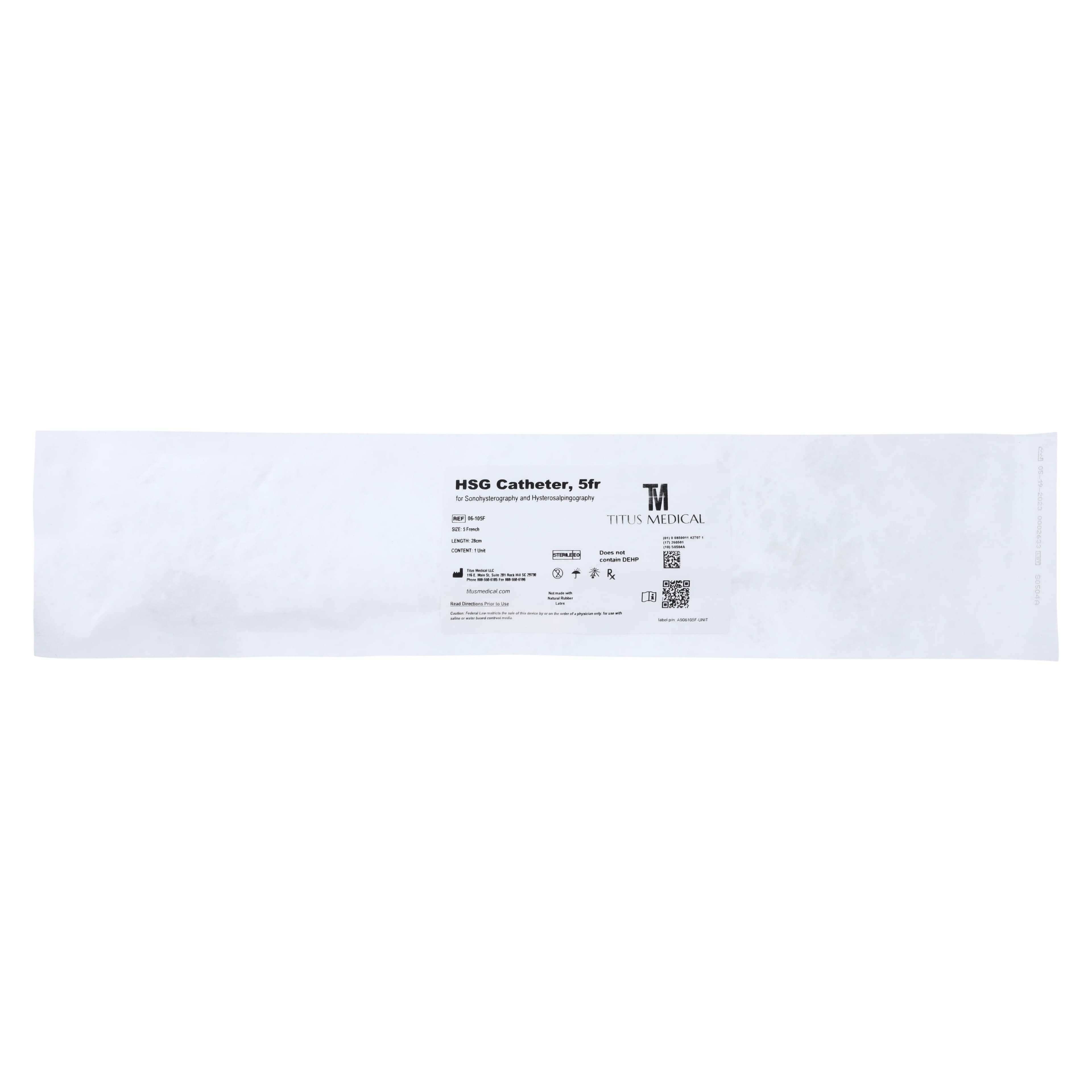 Sonocath HSG Catheter, Plastic, 5Fr, 2cc Balloon thumbnail 2