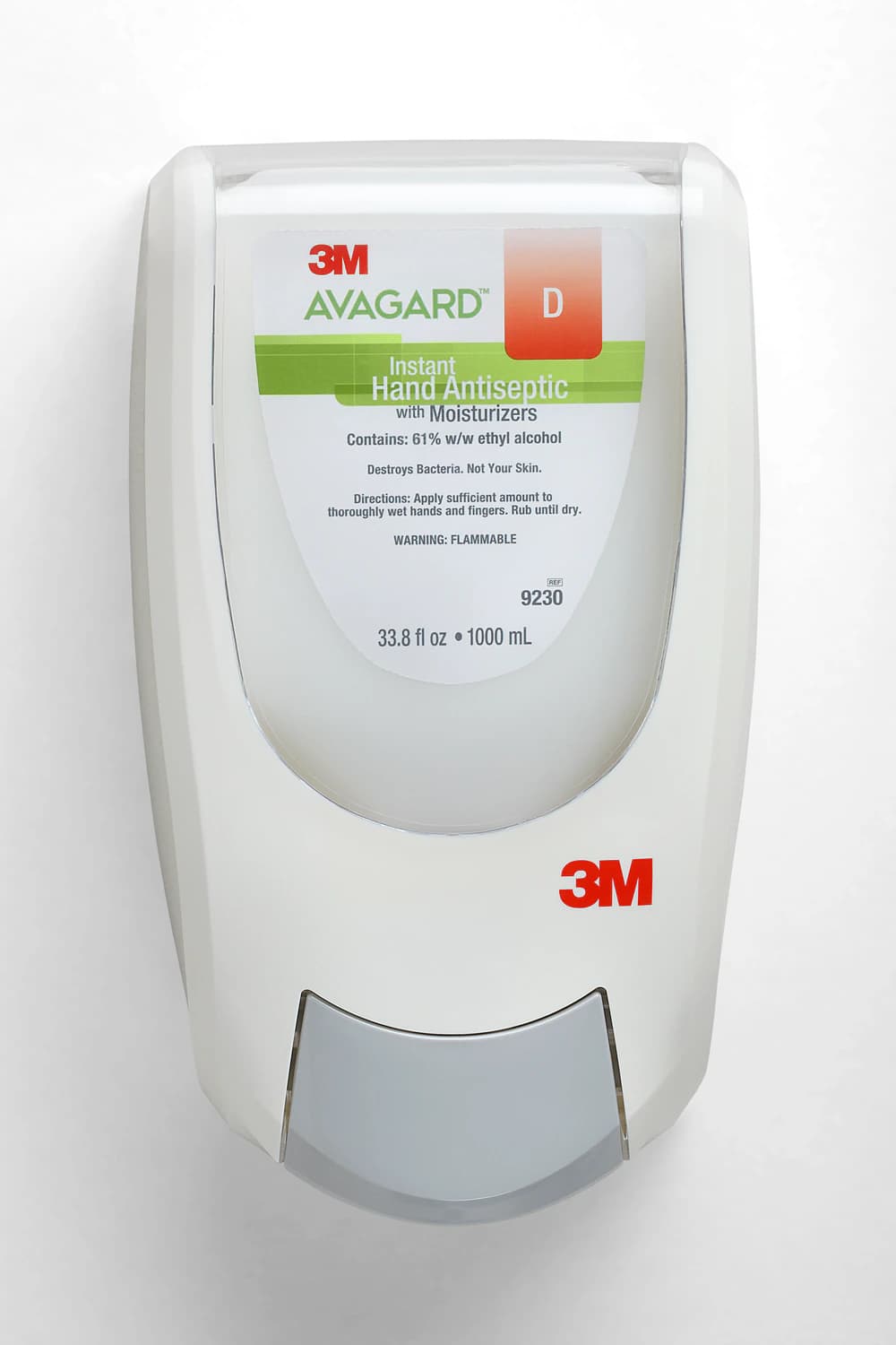 Avagard Hand Sanitizer Dispenser, Manual, White, Plastic, for 1000 mL Bottles, 4/Case - Dispenser Univ Wl Avagard - Image 1