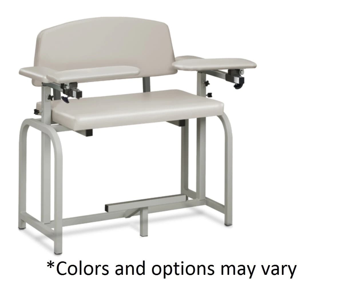 Clinton Industries Lab X Series Blood Draw Chair, Powder-Coated Steel Frame, 400 lb Capacity, Specify Color - Chair Blood Draw XT/Wd - Image 1