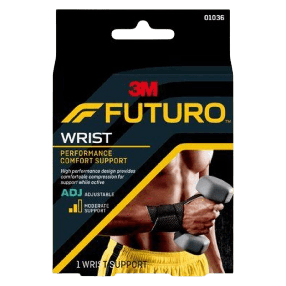 Futuro Wrap Around Wrist Support, One Size, 4.5-9.5" - Support Wrist Futuro Prcs Fit - Image 1
