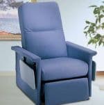 Champion 55 Series Stationary Recliner, Vinyl Upholstery, 300 lb Capacity, Blue - Recliner Stationary 55 Series - Image 1