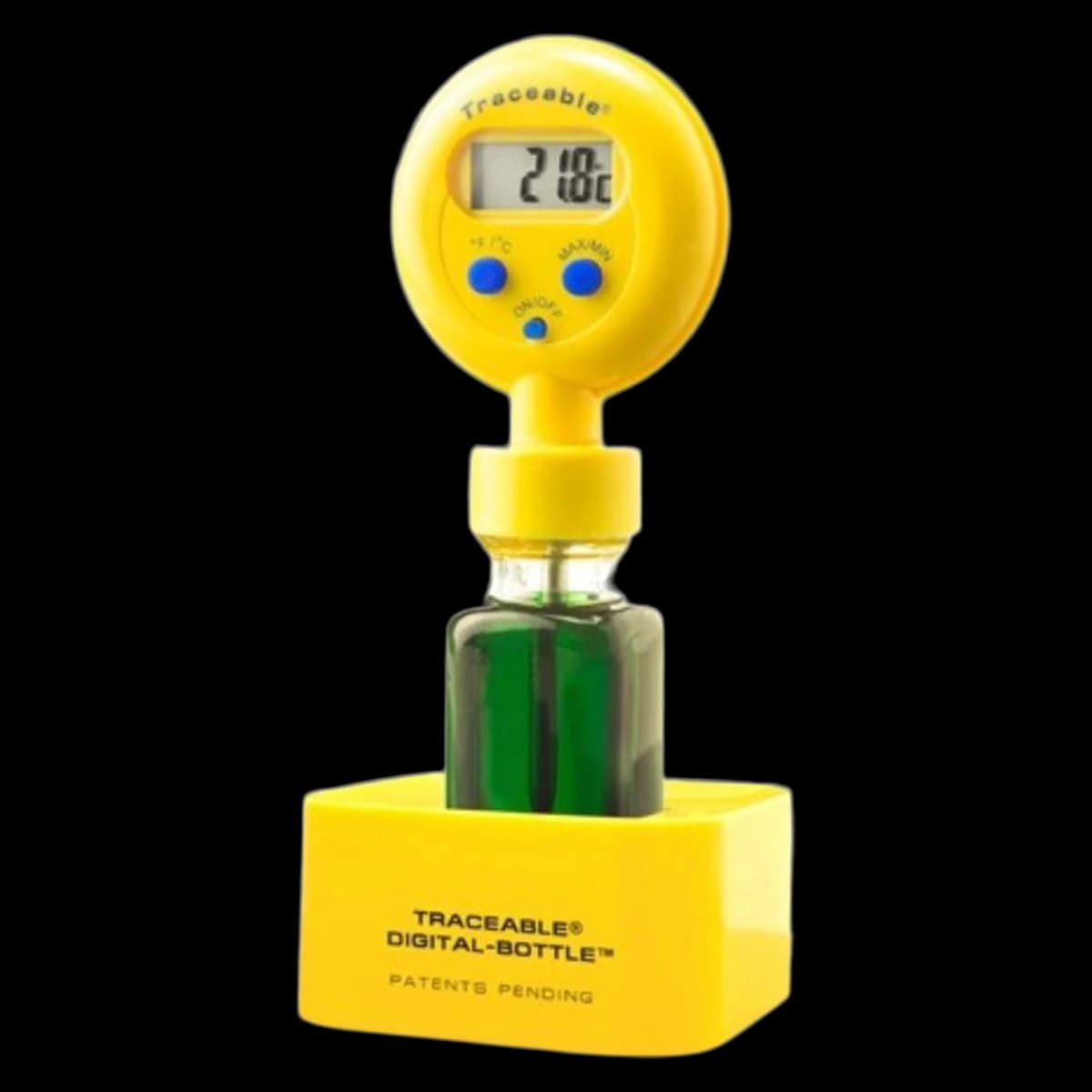 Traceable Refrigerator/Freezer Thermometer, ABS Plastic, -20 to 50°C, Sealed Bottle Probe, Min/Max Memory, LCD, ISO 17025/A2LA/NIST - Thermometer Frig/frz Bottle - Image 1