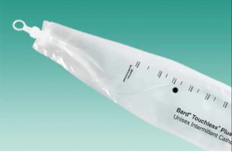 Bard Medical Touchless Plus Intermittent Catheter Kit, Coude Tip, 14 Fr - Catheter Kit Touchless Plus - Image 1