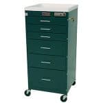 Harloff Anesthesia Mini-Cart, 40-3/4 x 18 x 18", 6 Drawers, Casters - Anesthesia Cart Mini Line - Image 1