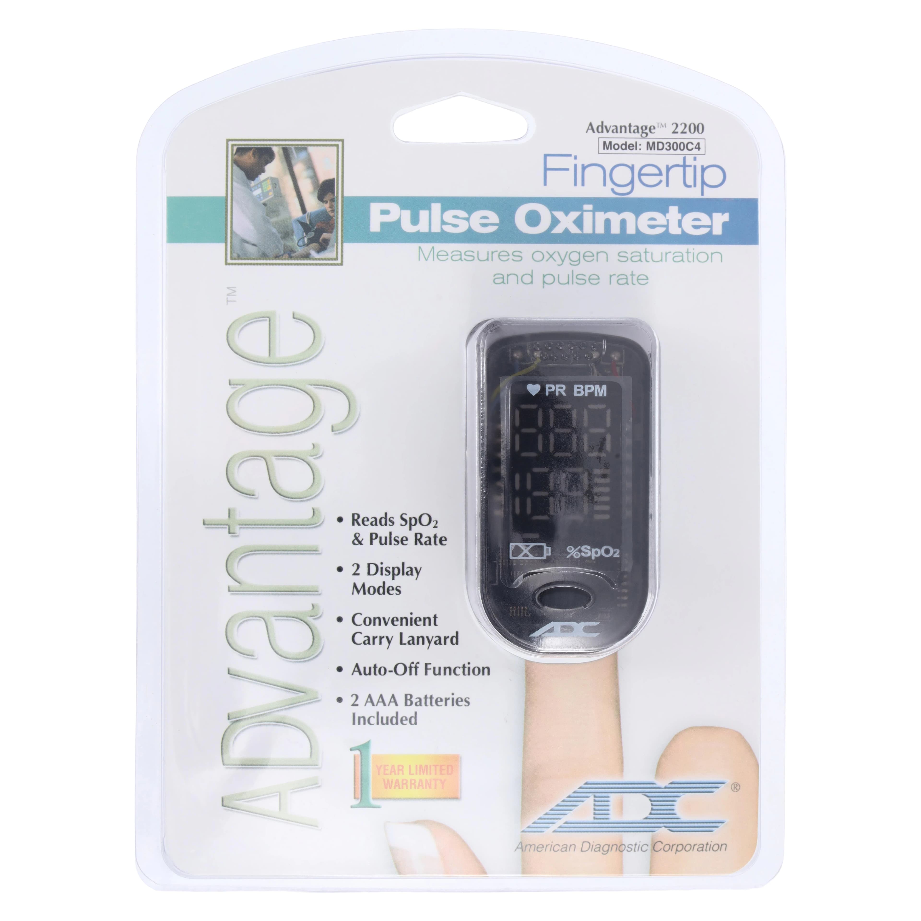 American Diagnostic Advantage Pulse Oximeter, Model 2200 thumbnail 3