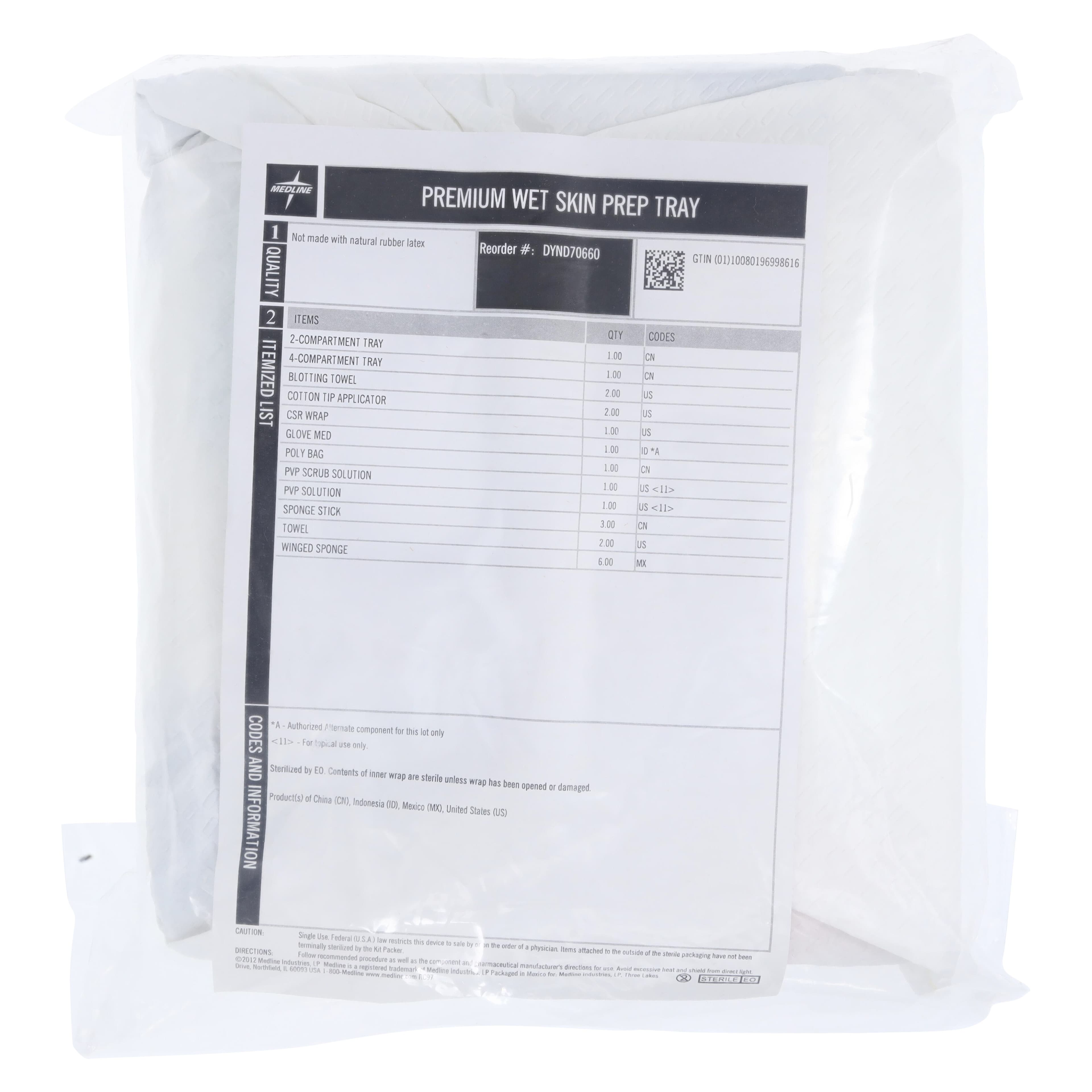 Medline Wet Skin Prep Tray, Latex-Free (E-Kits Scrub Surgical Tray) thumbnail 9