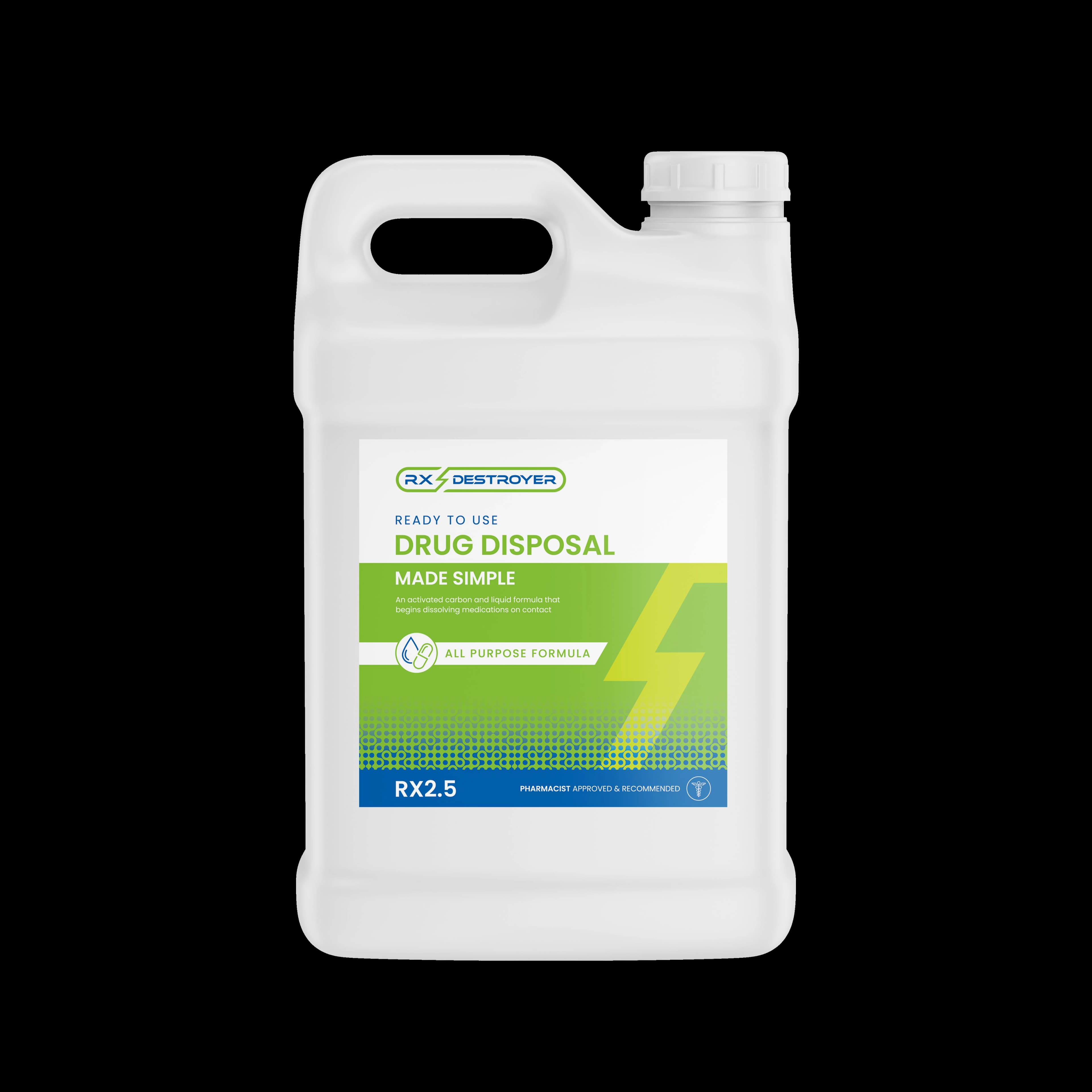 Rx Destroyer Disposal Solution, 2.5 gal, 2/Case - Destroyer RX 2.5Gl - Image 1
