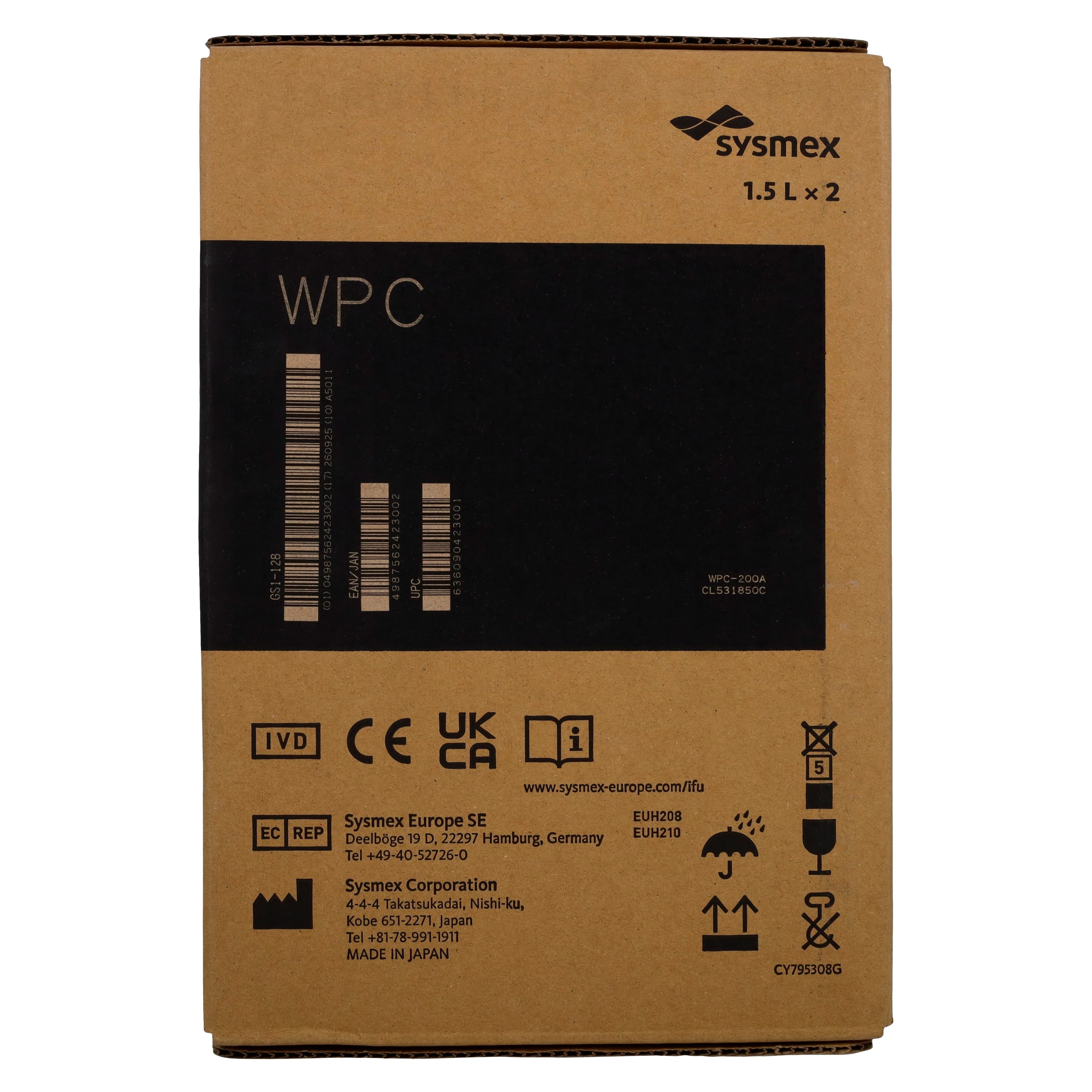 Sysmex Lysercell WPC Reagent for Hematology Analyzer, 2 x 1.5 L, 2/Box thumbnail 4