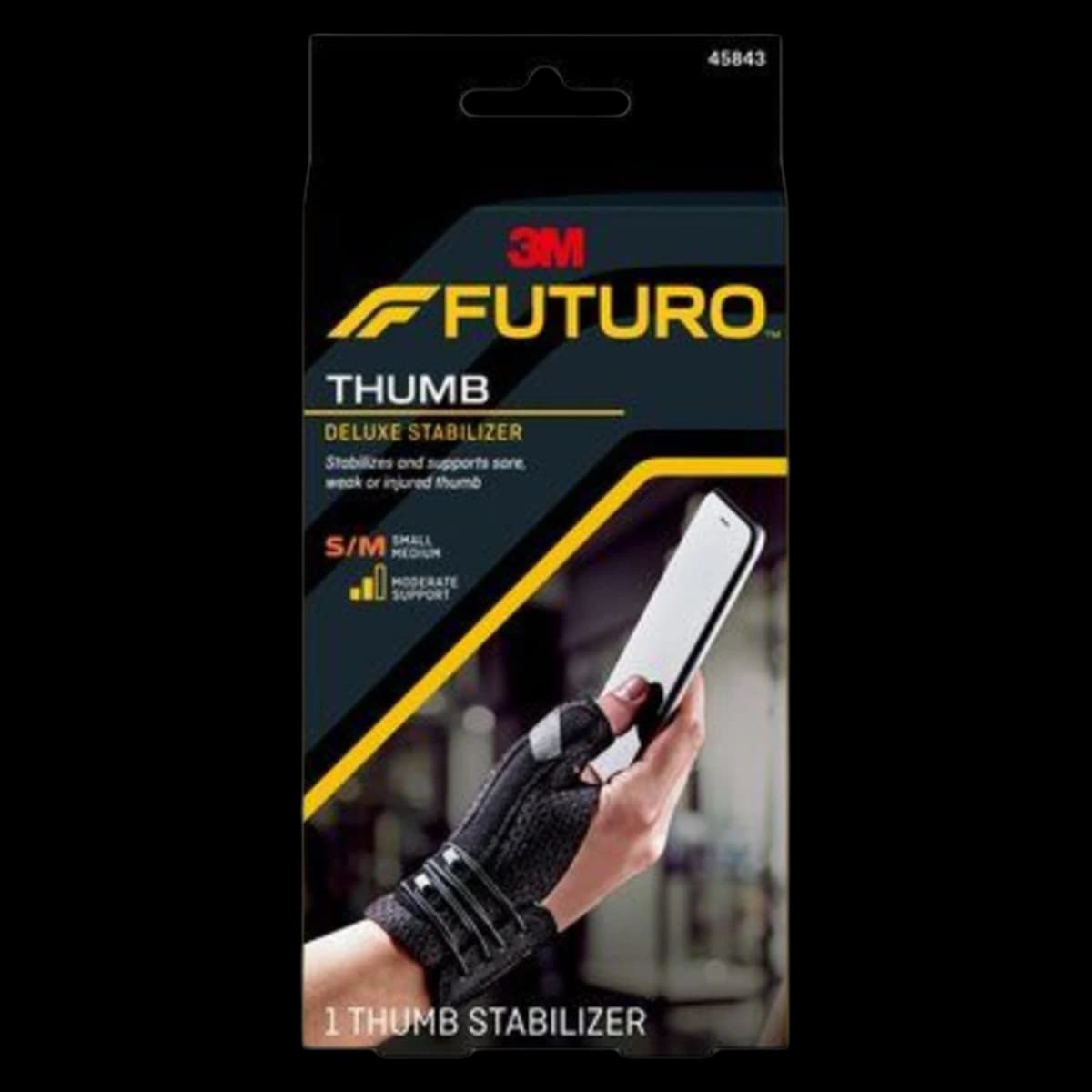 3M Futuro Deluxe Orthopedic Thumb Stabilizer, Small/Medium, 2/Pk, 45843ENR - Stabilizer Thumb Deluxe - Image 1