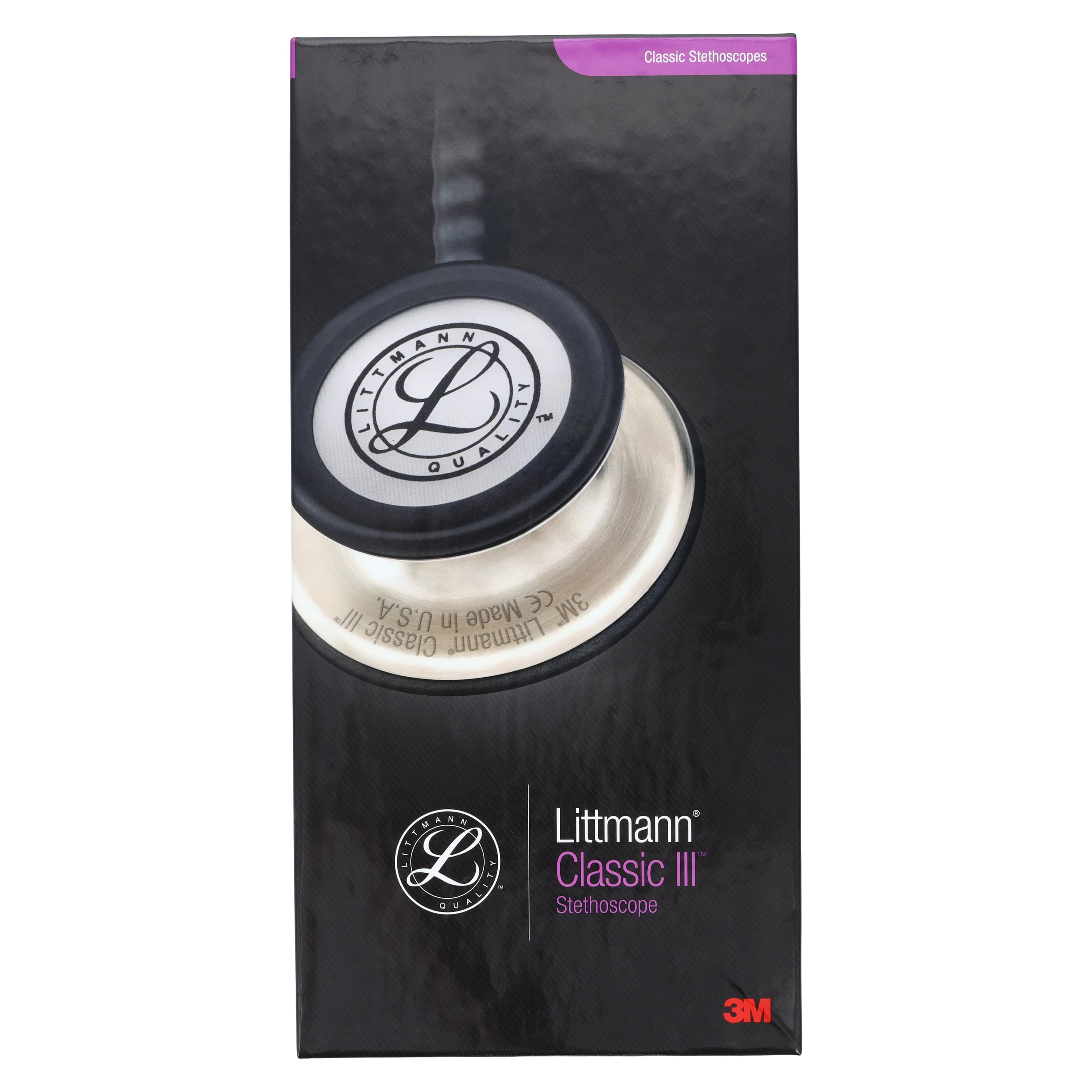 3M Littmann Classic III Stethoscope, Adult/Pediatric, Plum, Single Lumen Tubing, 28" thumbnail 7