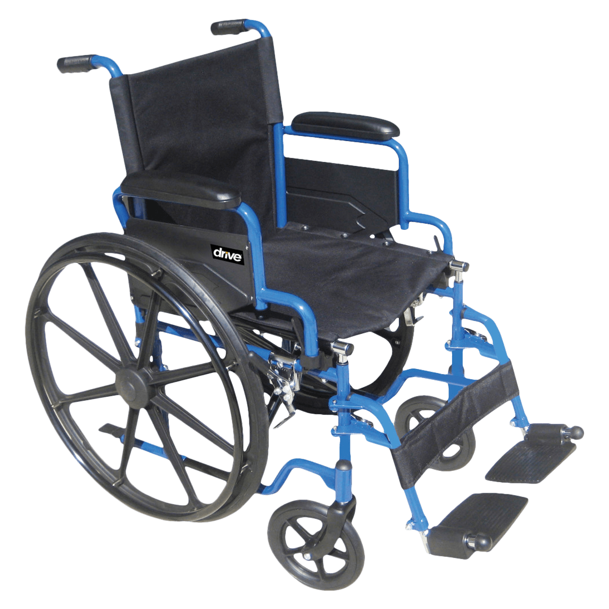Drive Medical Blue Streak Wheelchair, 250 lb Capacity - Wheelchair Blue Steak - Image 1