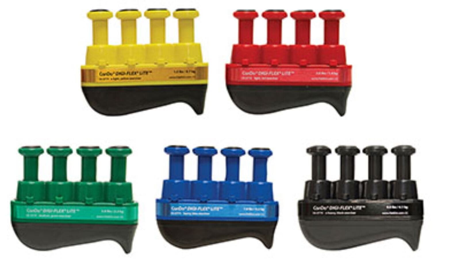 CanDo Digi-Flex Lite Resistance Exerciser, Assorted Colors, 5/Box - Digi-Flex Lite - Image 1