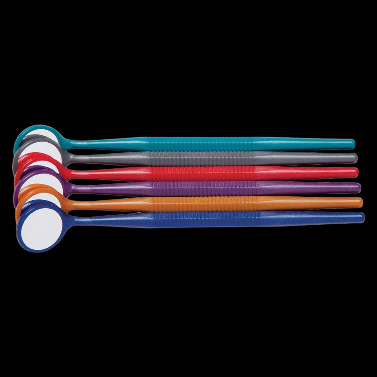 Zirc Crystal HD #4 Thin Grip Mouth Mirror, Assorted Jewel Colors, 12/Pk, 50Z353-JWL - Zirc - Crystal HD #4 Thin Grip Mirror 12/Pk Assorted -Jewel - Image 1