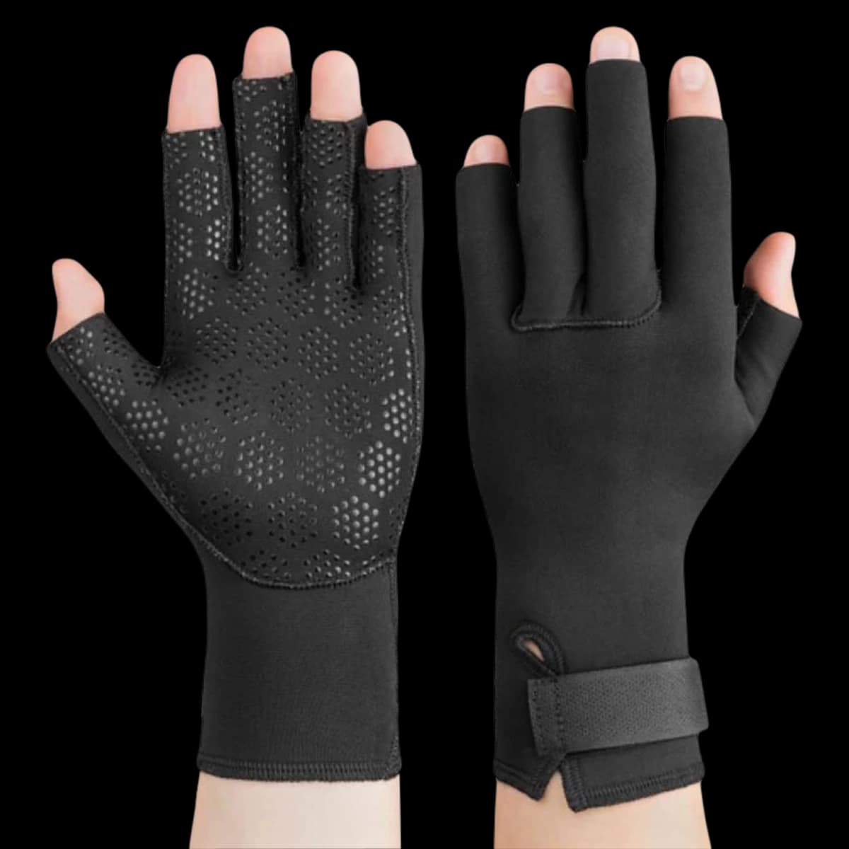 Swede-O Arthritic Thermal Gloves, Medium (8-9"), Black, MVT2 Membrane, Pair - Arthritic Gloves Thermal Black - Image 1