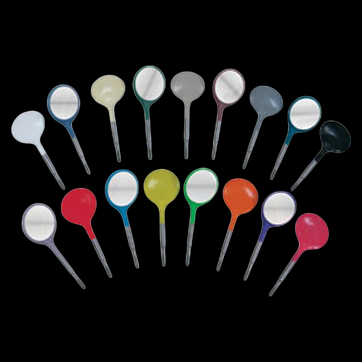 #4 Crystal HD® Copper Resin Mouth Mirror Screw-On Heads, Cone Socket, 12/Box - #4 Crystal HD® Copper Resin Mouth Mirror Screw-On Heads (Cone Socket) Pack of 12 - Image 1