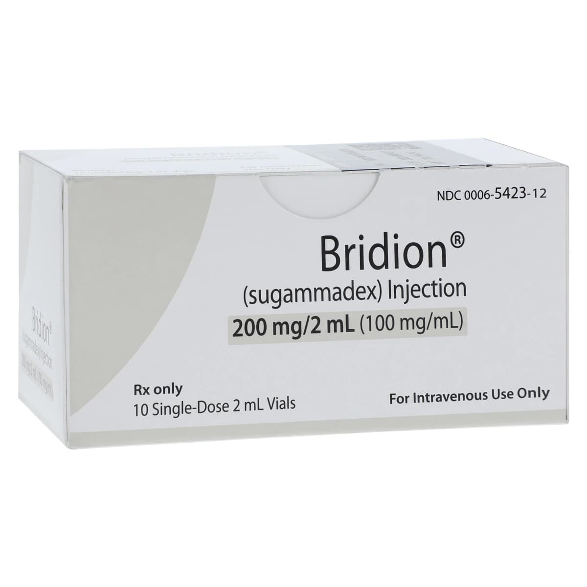 Bridion Injection 100mg/mL, Single Dose Vial, 2mL, 10/Package - Bridion Inj SDV 2mL - Image 1