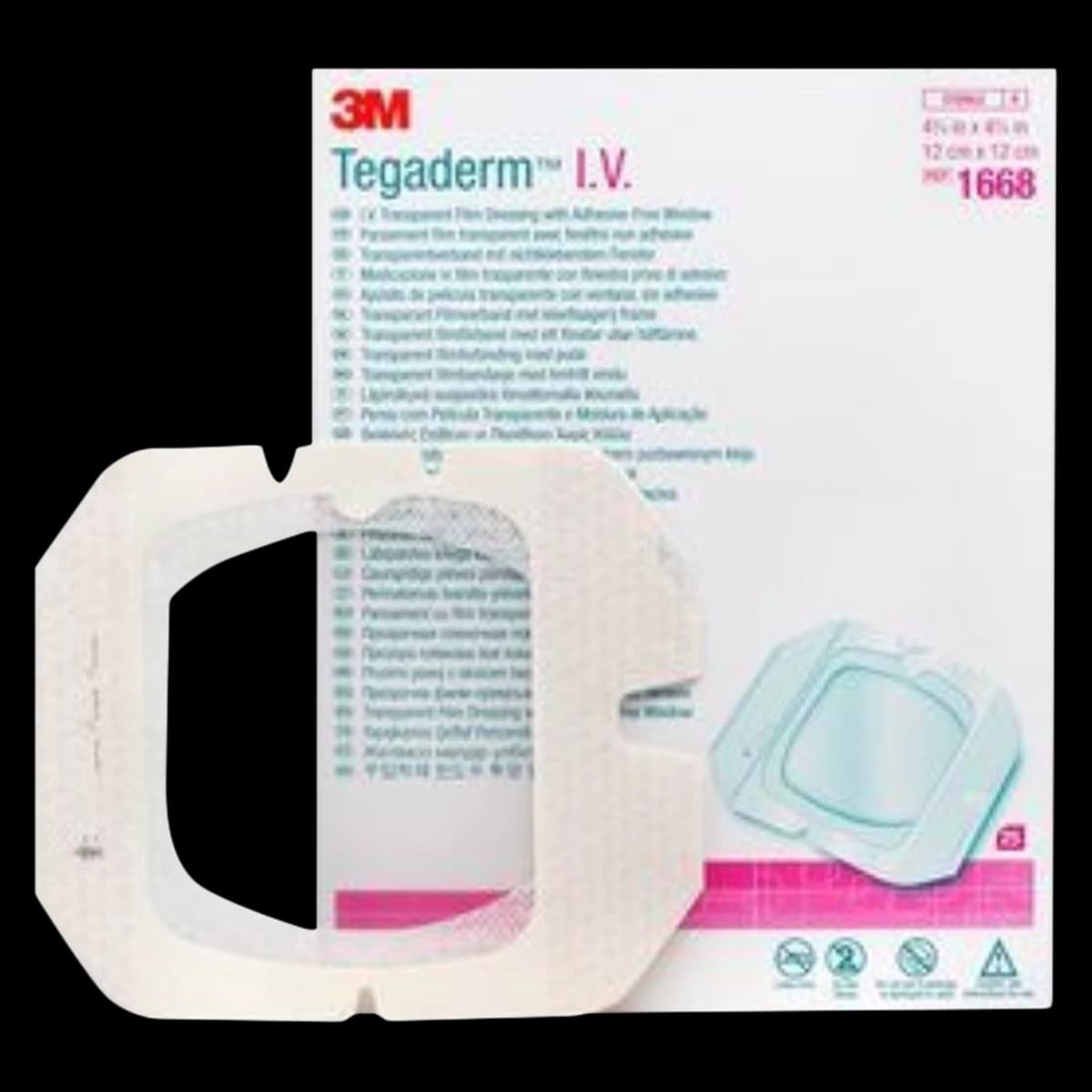 3M Tegaderm Transparent Film Dressing, 4.75" x 4.75", Sterile, Latex-Free, 1624W - Tegaderm Transparent Dressing - Image 1
