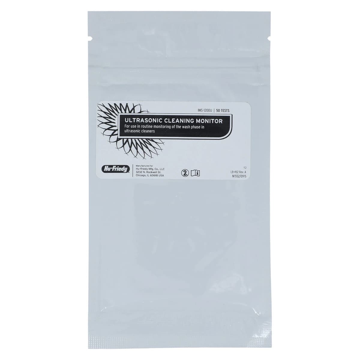 Hu-Friedy Wash-Checks Ultrasonic Cleaning Monitor Strips, 50/Box, IMS-1200U - Ultrasonic Cleaning Monitor (50) - Image 1