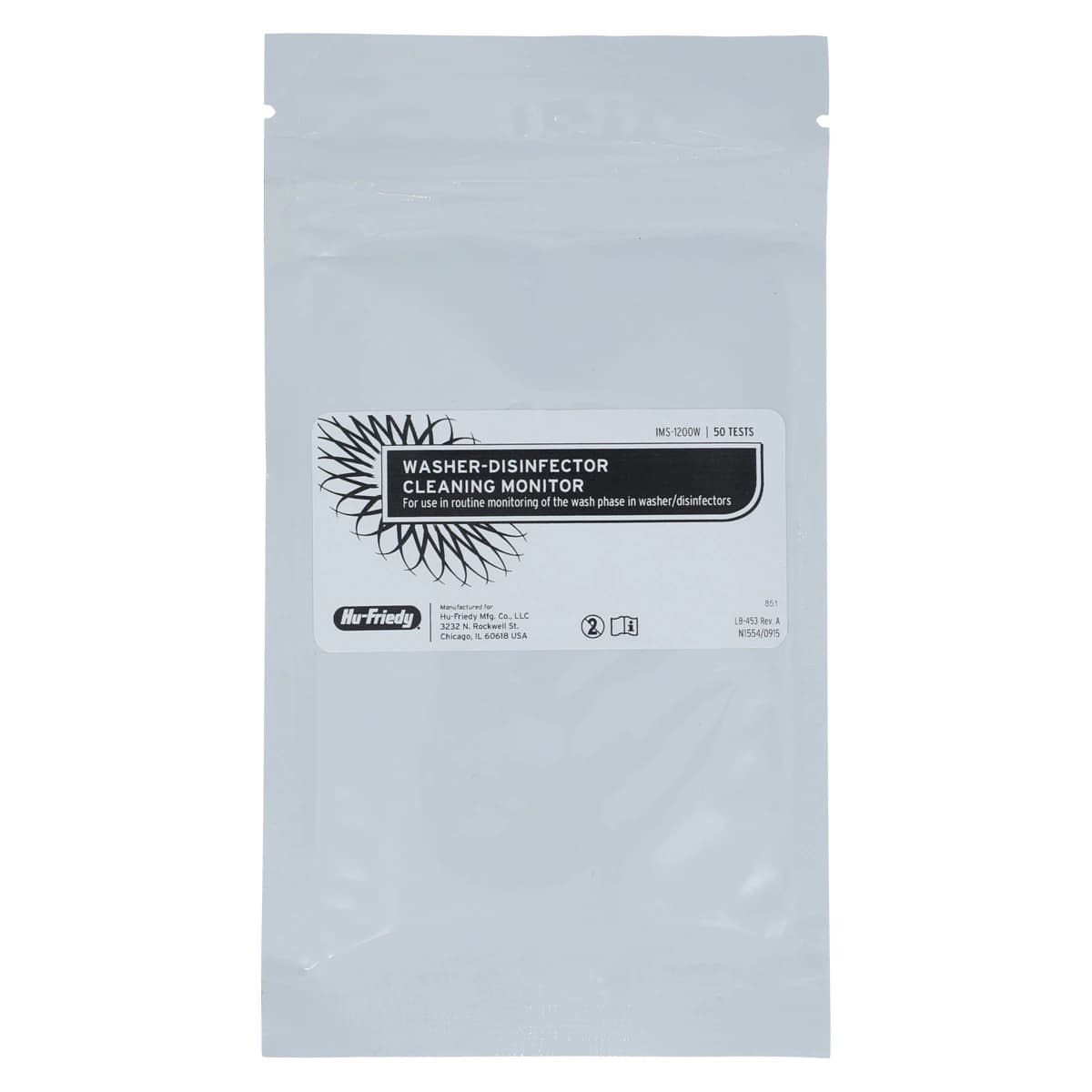 Hu-Friedy Wash-Checks Washer Cleaning Monitor Strips, 50/Box, IMS-1200W - Washer Cleaning Monitor (50) - Image 1