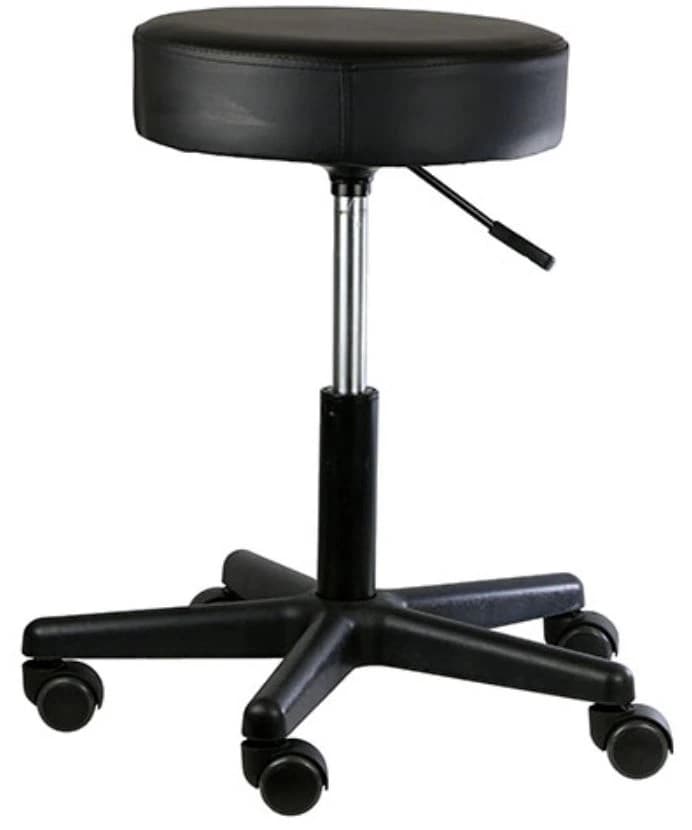 CanDo Exam Stool, Air Lift, Without Back, Black, 350 lb Capacity - Stool Air w/o Back - Image 1