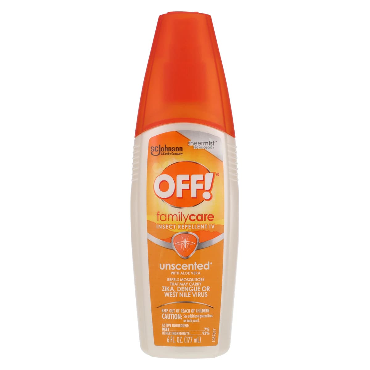 OFF! Family Care Insect Repellent Spray, Unscented, 6 oz - Off Family Care SP Unscented - Image 1